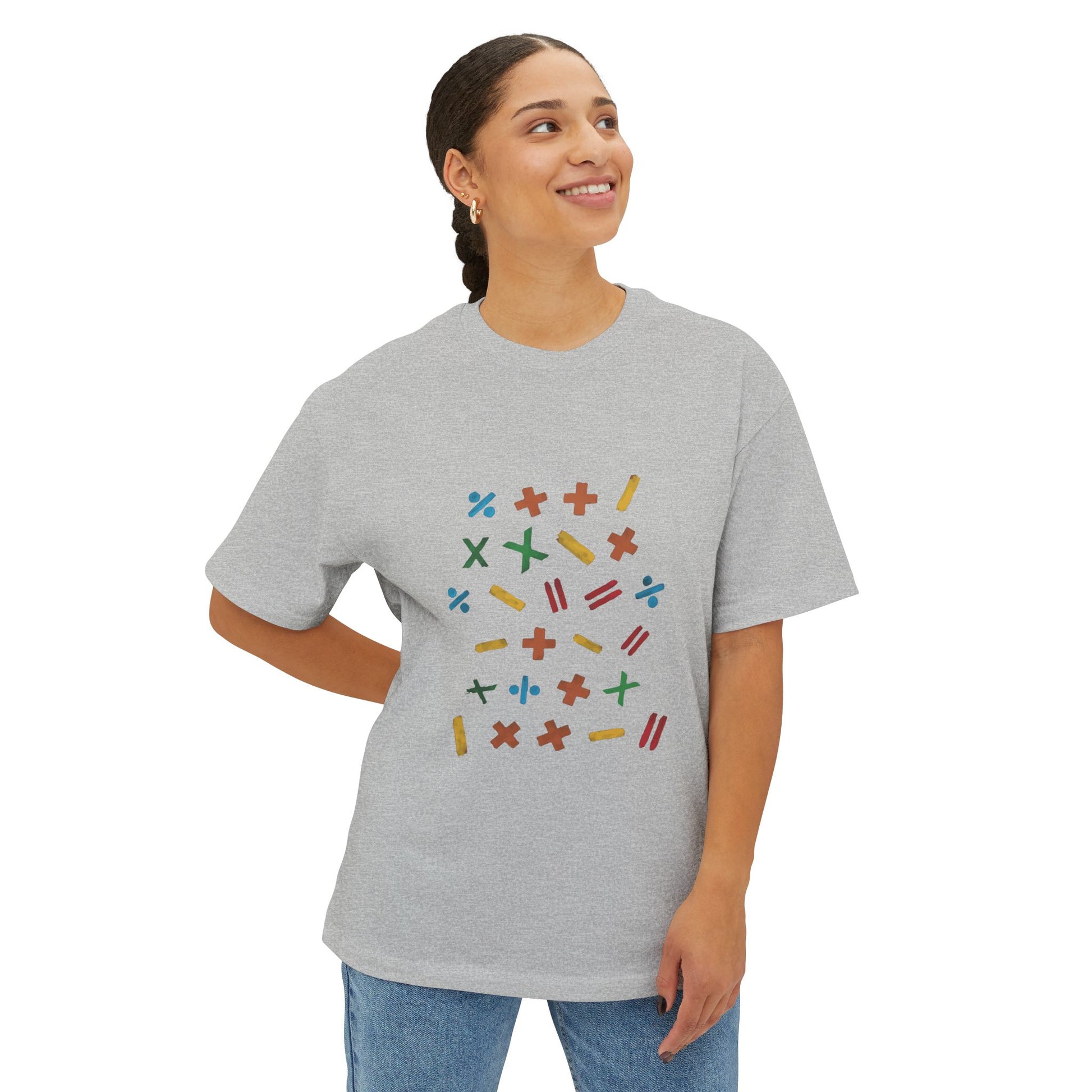 Minimalist Paw Print Oversized Boxy Tee Printify