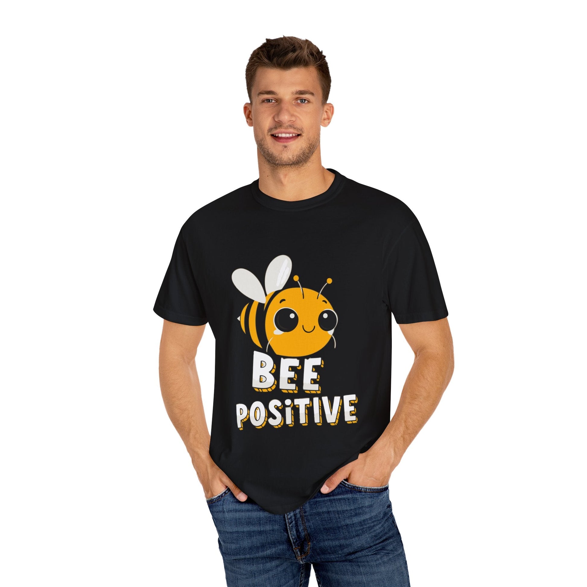 Dyed T-shirt – Snazzy Bee positive Edition Printify