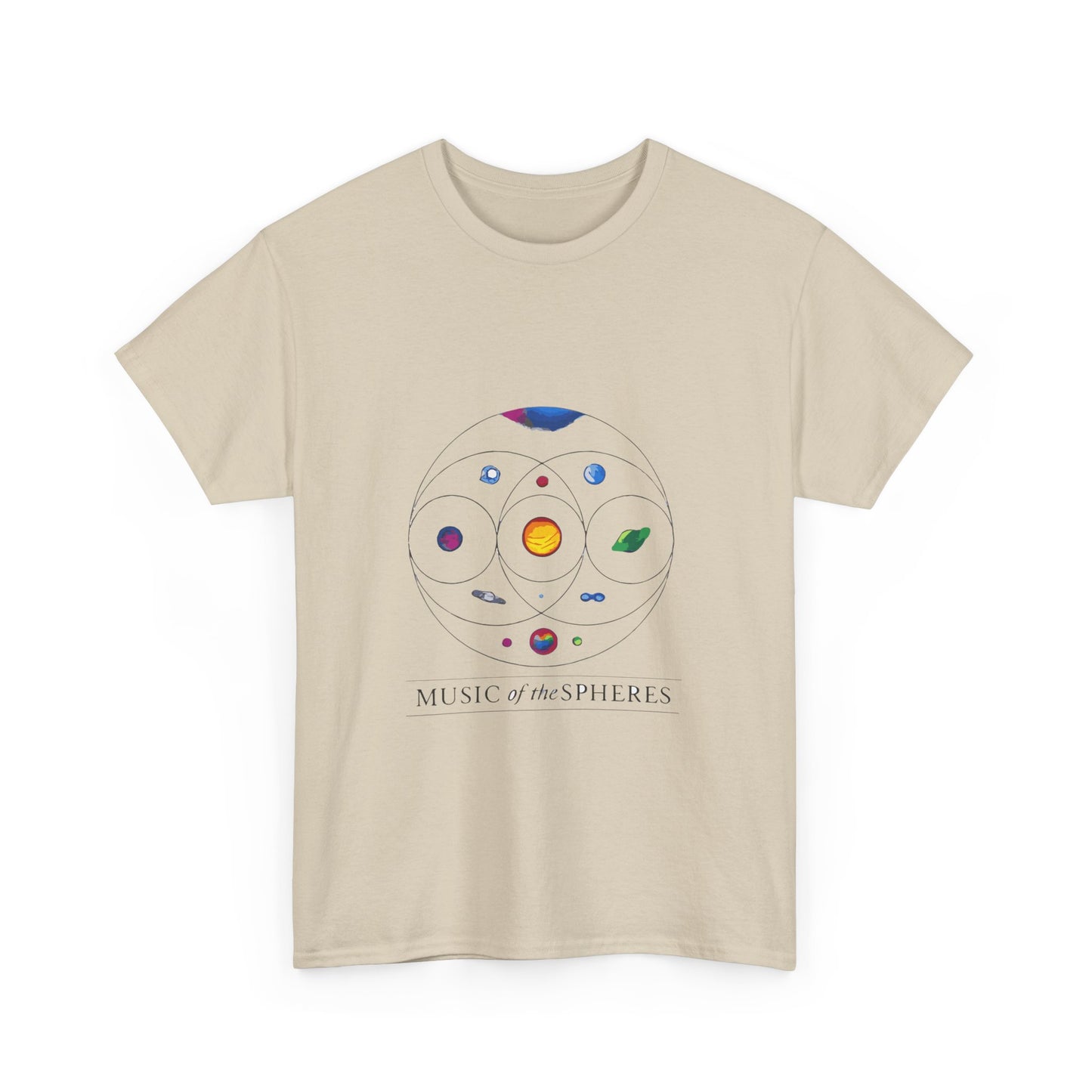 Colorful Planetary Orbit Diagram Unisex Cotton Tee Printify