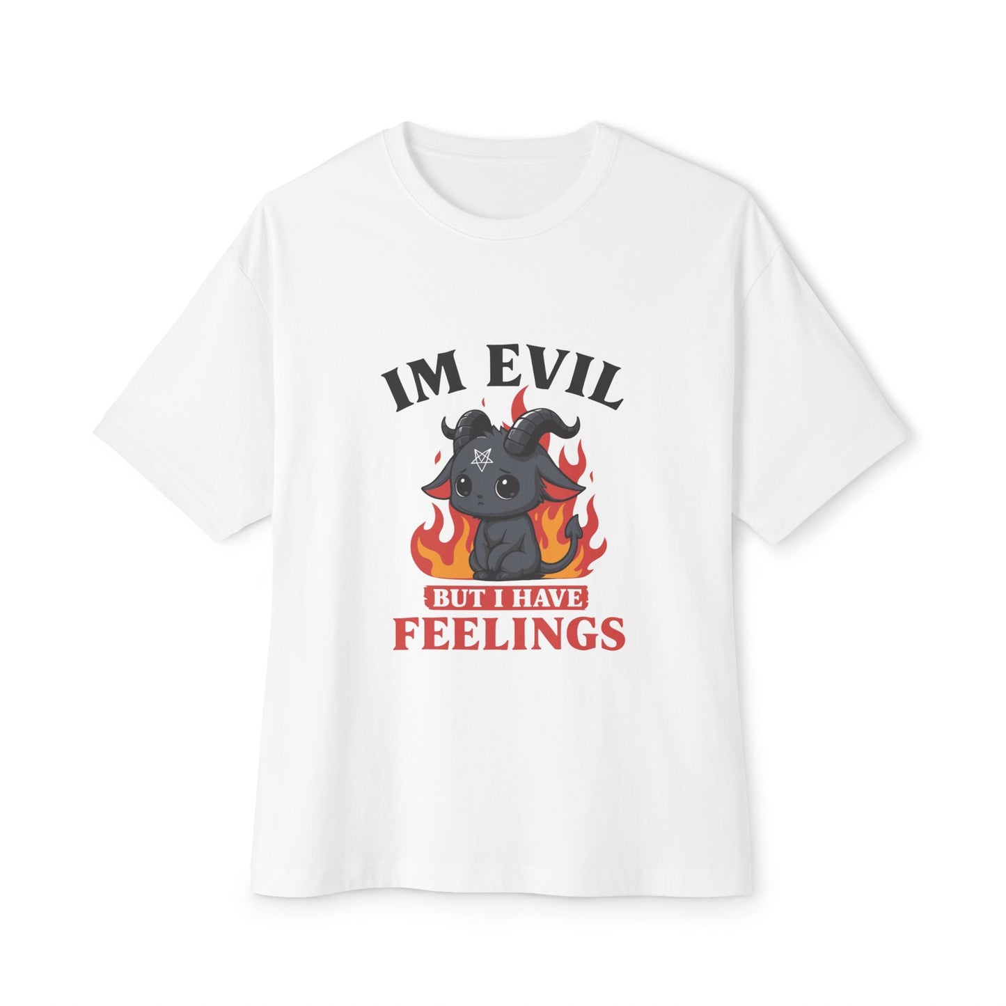 Oversized boxy Tee – Snazzy Evil Edition Printify
