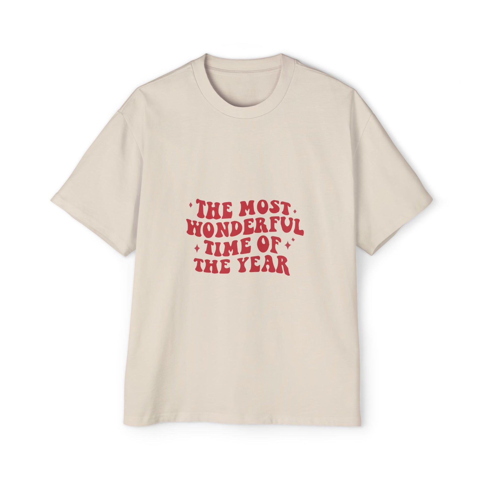 The Most Wonderful Time of the Year Oversized Tee – Festive Christmas Quote T-Shirt Printify