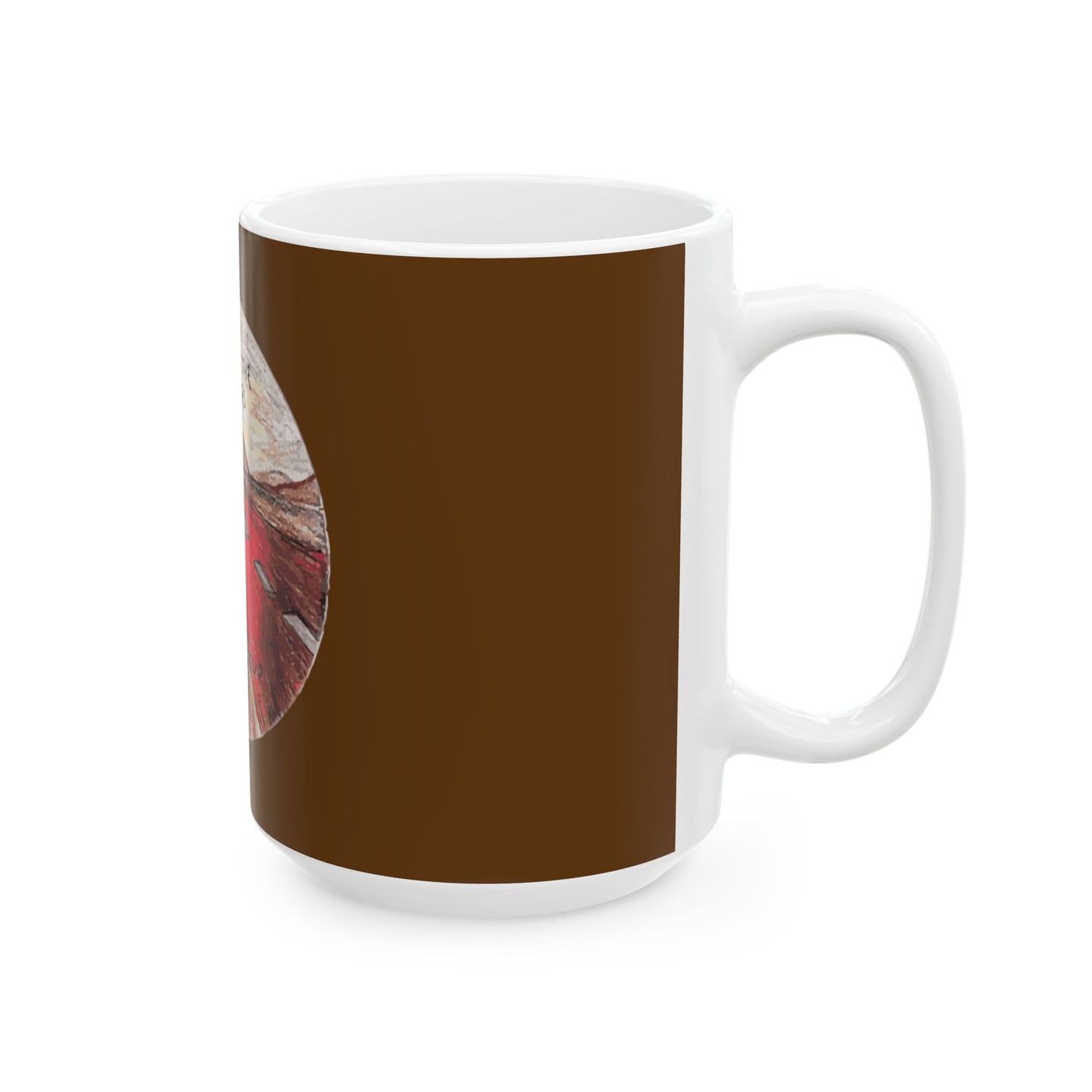 Hand-Drawn Desert Ceramic Mug, (11oz, 15oz) - snazzymerch