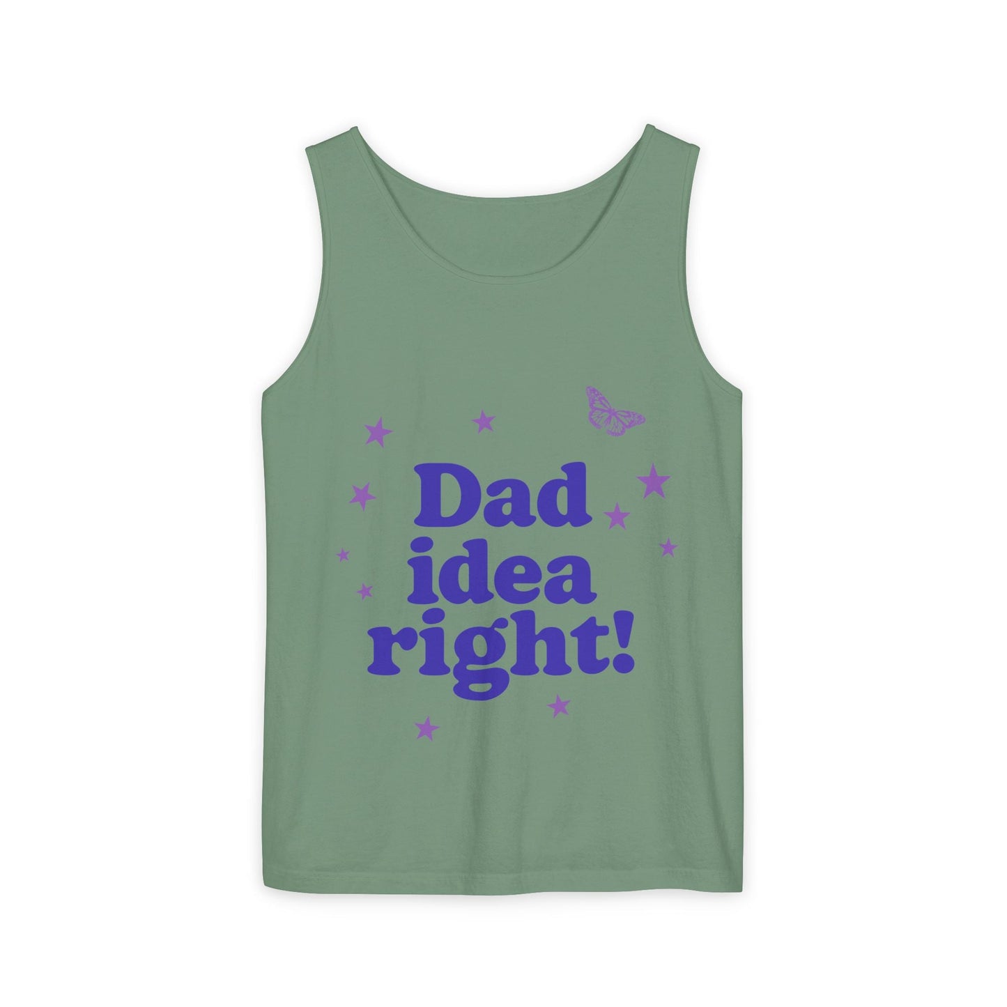 Dad Idea Right! Star & Butterfly-Dyed Tank Top Printify