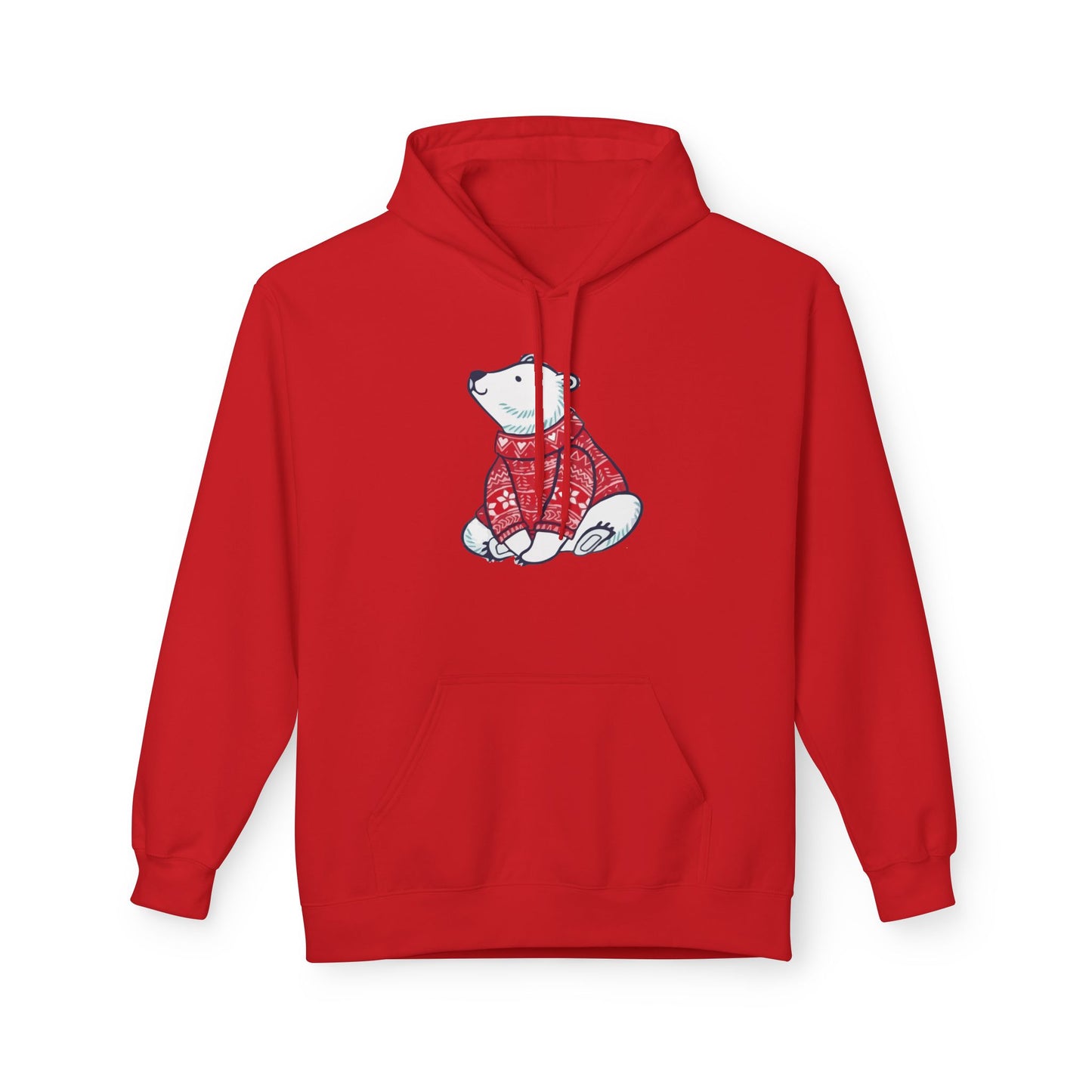 Cozy Polar Bear Christmas Hoodie – Holiday Edition Printify