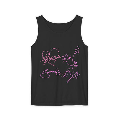 Signature Autograph – Dyed Tank Top Printify