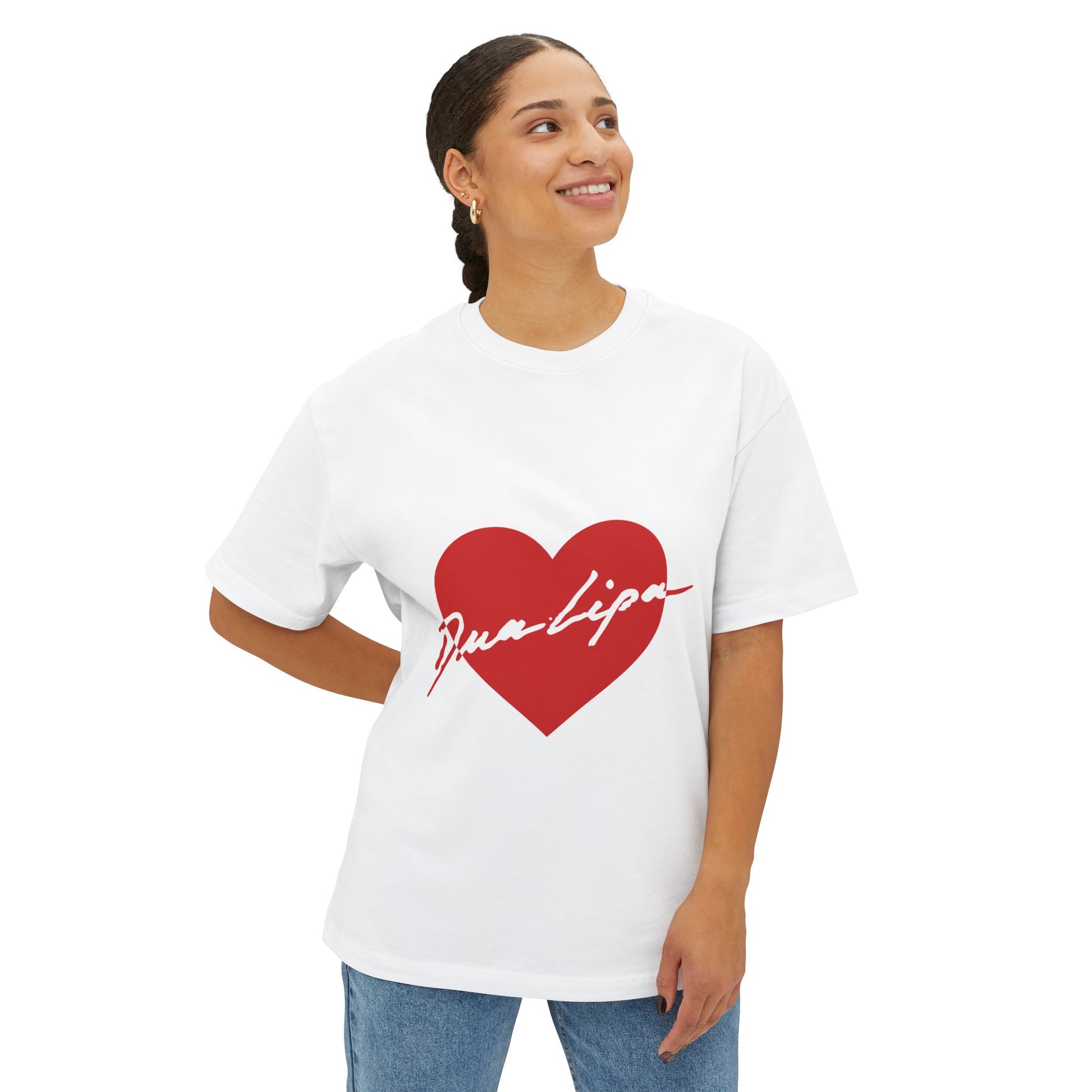 Heartbeat Love Unisex Oversized Boxy Tee - snazzymerch