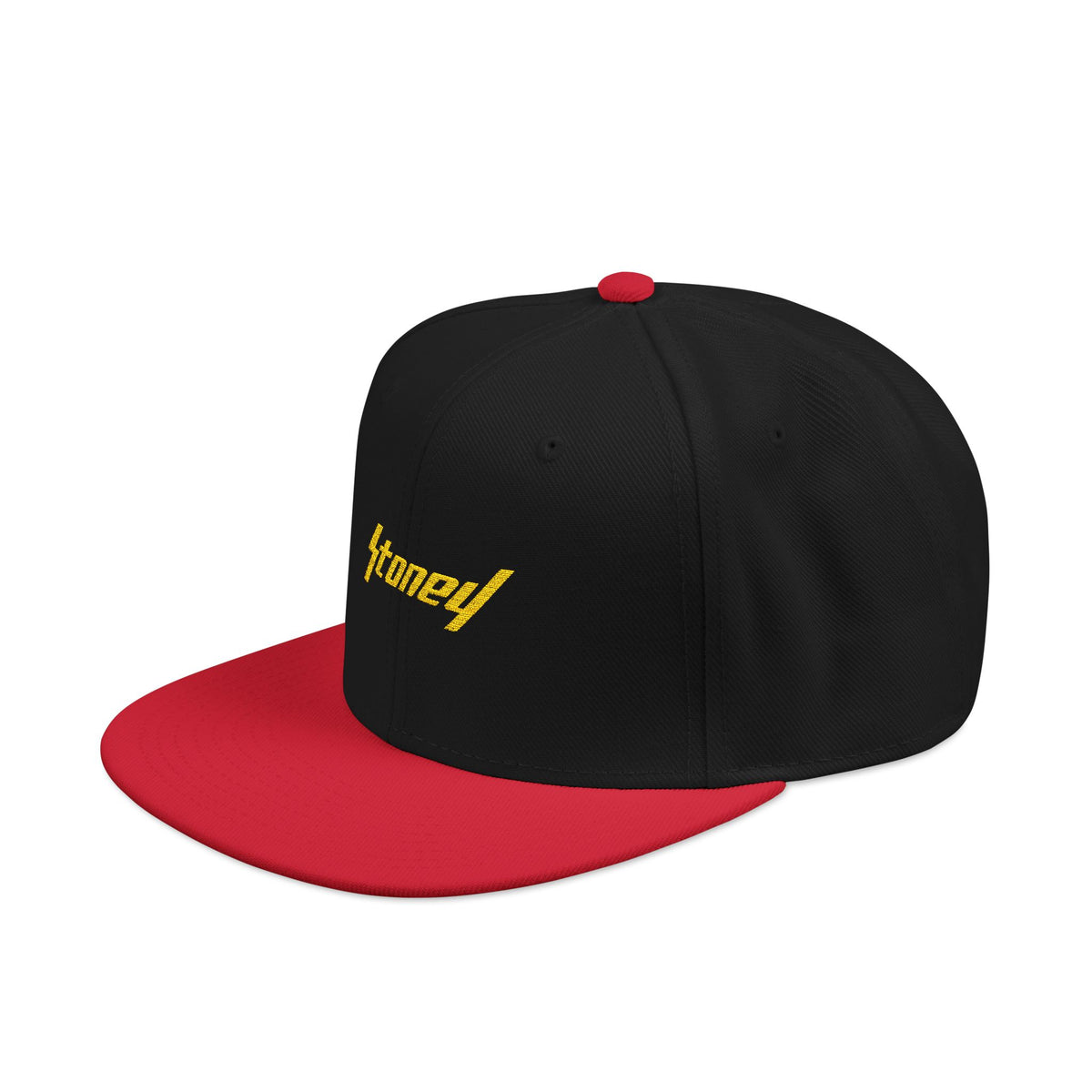 Orange Lightning Text Logo Snapback Cap Printify