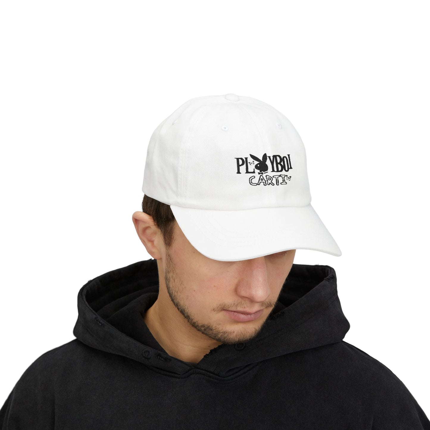 Minimal Black Wordmark Classic Dad Cap - snazzymerch