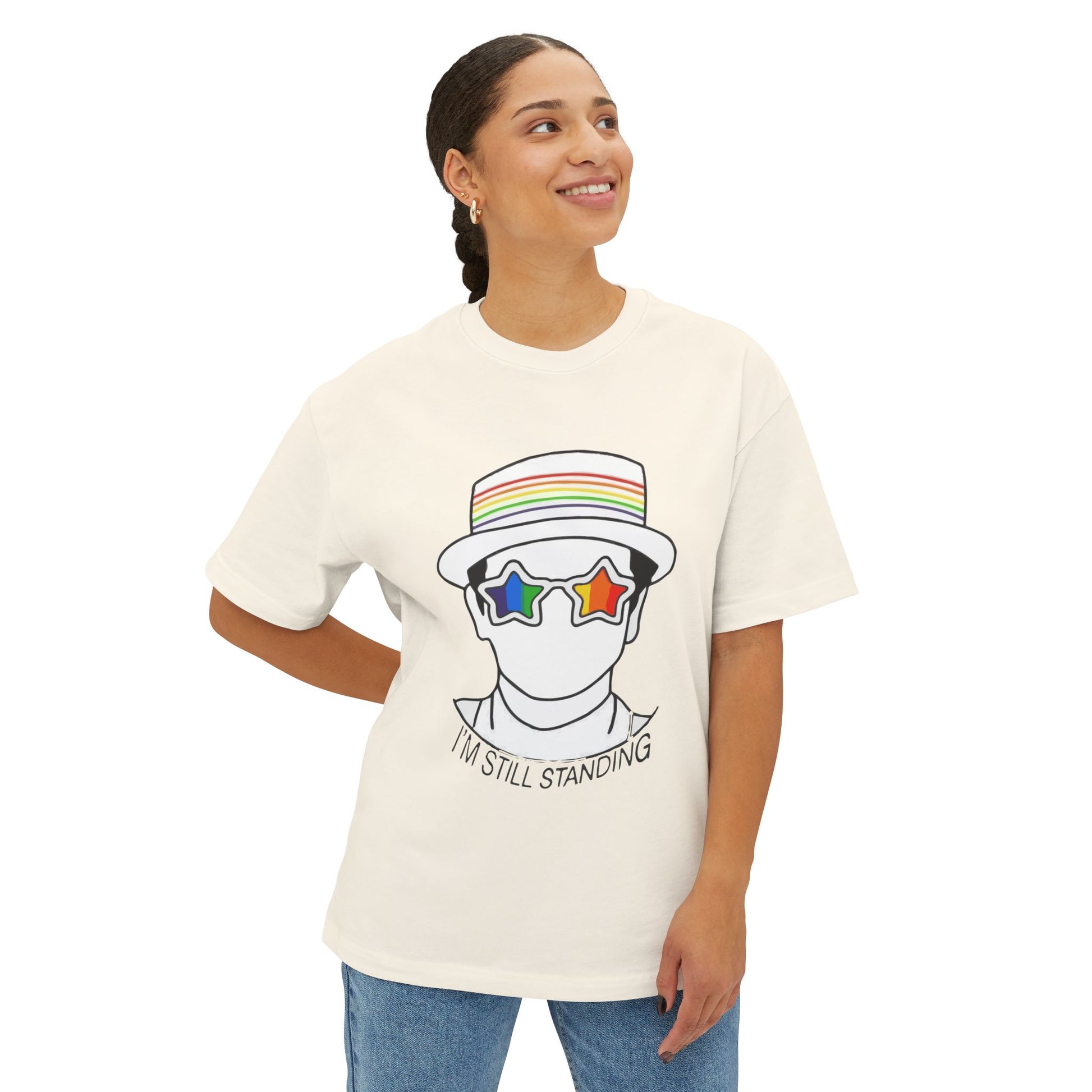 I’m Still Standing Unisex Oversized Boxy Tee - snazzymerch