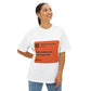 Music Quote Card Unisex Oversized Boxy Tee - snazzymerch