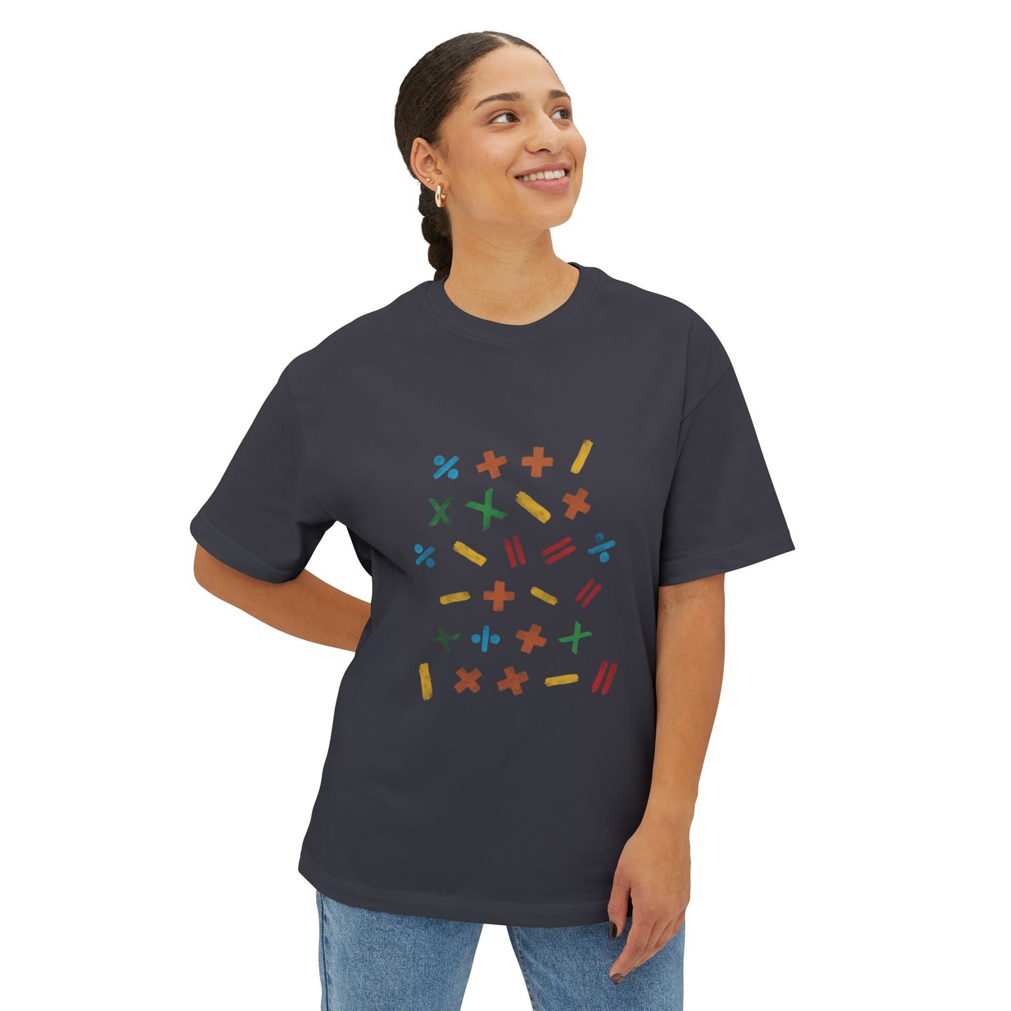 Minimalist Paw Print Oversized Boxy Tee Printify