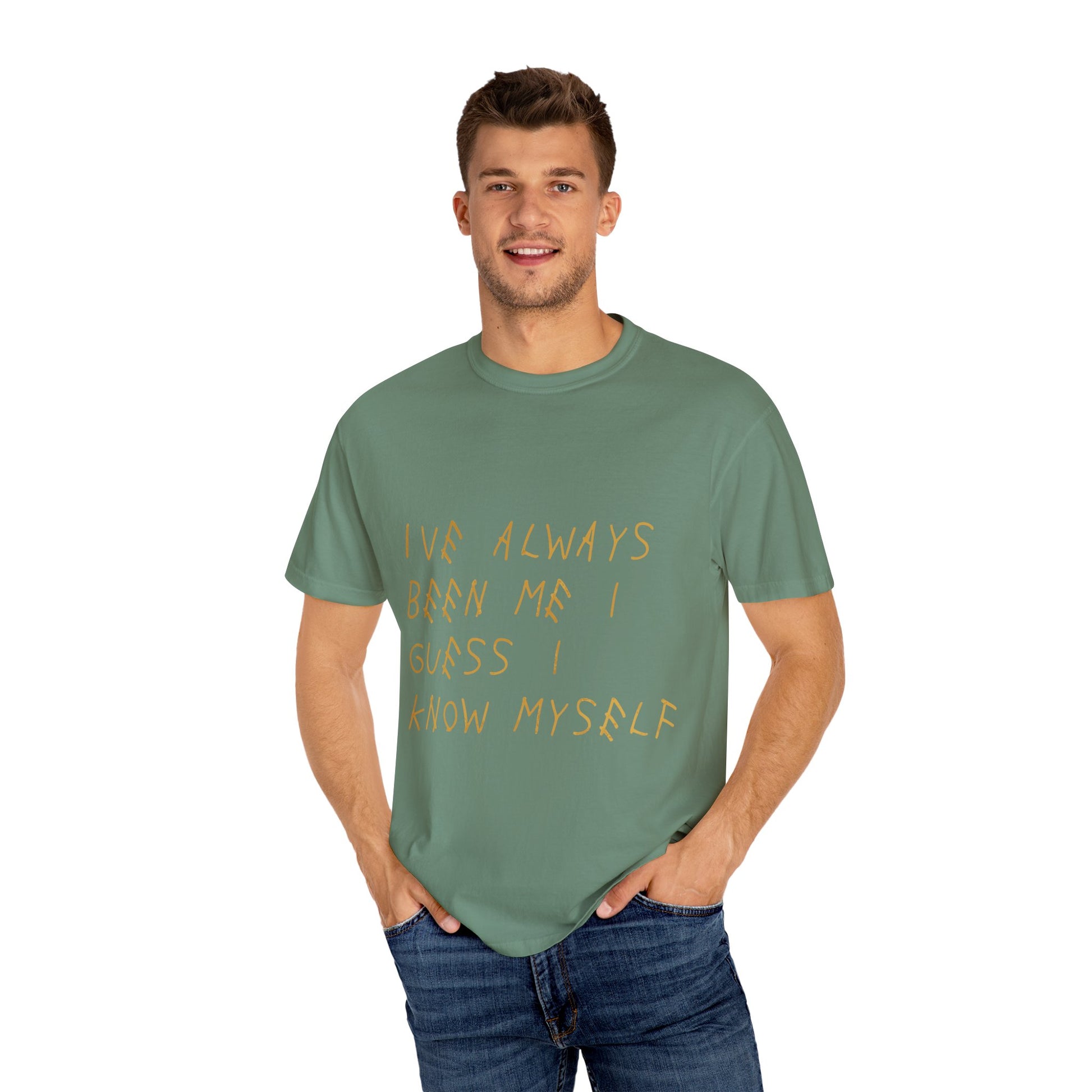 Know Myself Lyric Script Dyed Tshirt Printify
