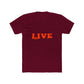 Retro Live Lettering Print Unisex Cotton Tee - snazzymerch