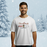 Candy Cane Loading Bar Men's Heavy Oversized Tee – Christmas Sale Edition Printify