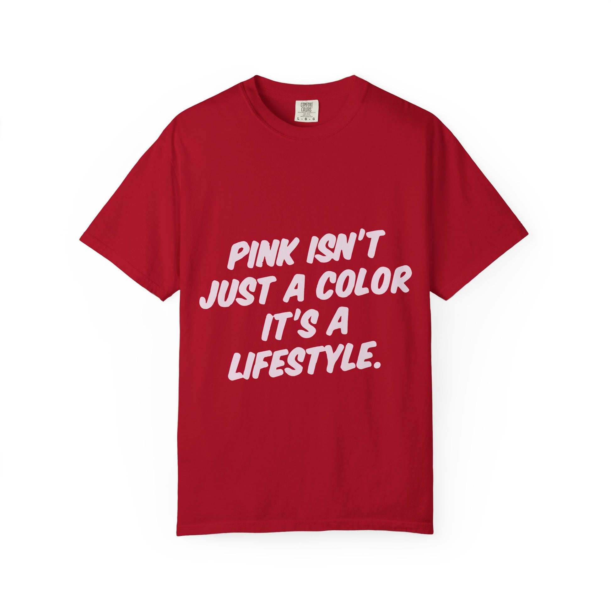 Lifestyle in Pink Unisex Garment-Dyed T-shirt - snazzymerch