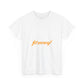 Orange Lightning Text Logo Unisex Heavy cotton Tee Printify