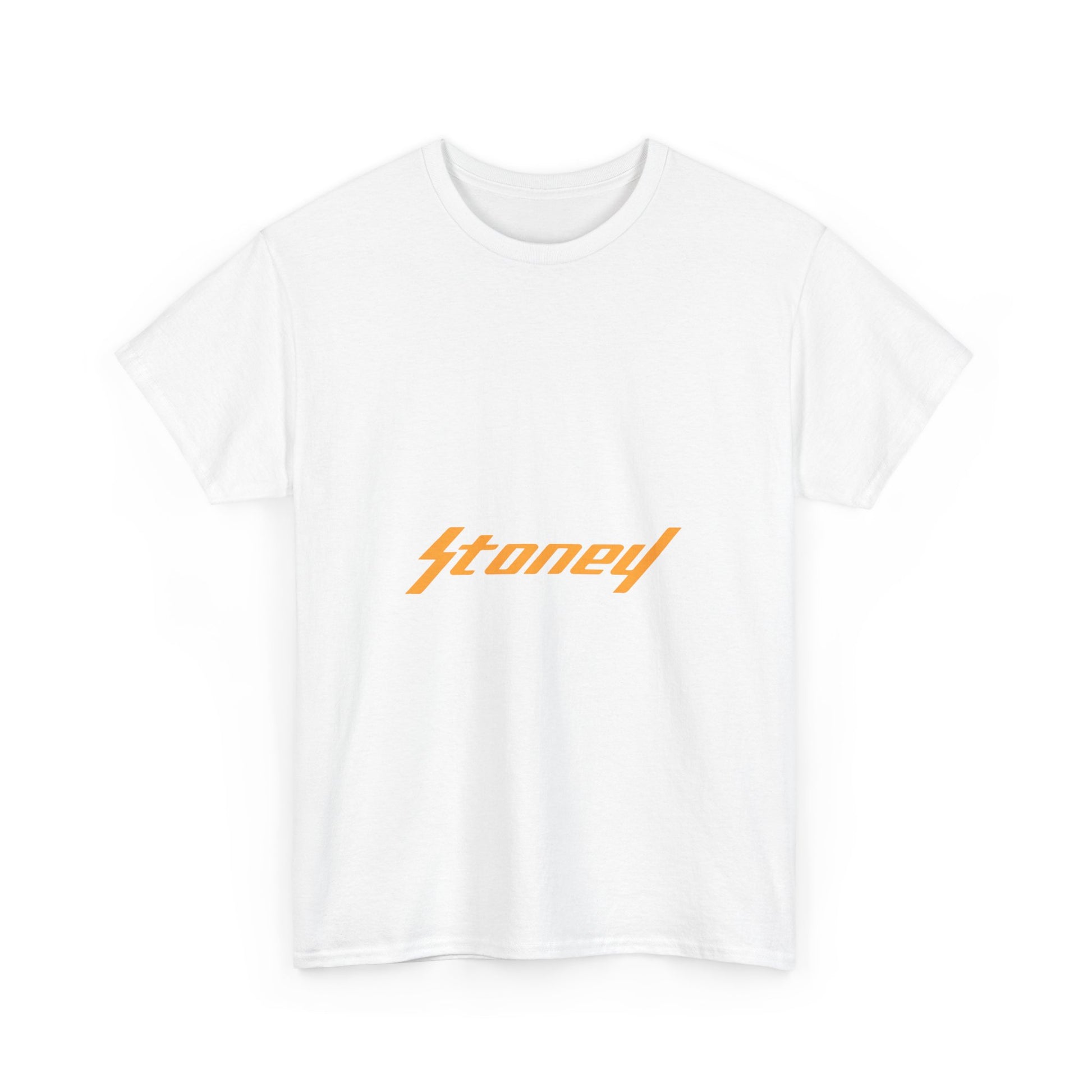 Orange Lightning Text Logo Unisex Heavy cotton Tee Printify