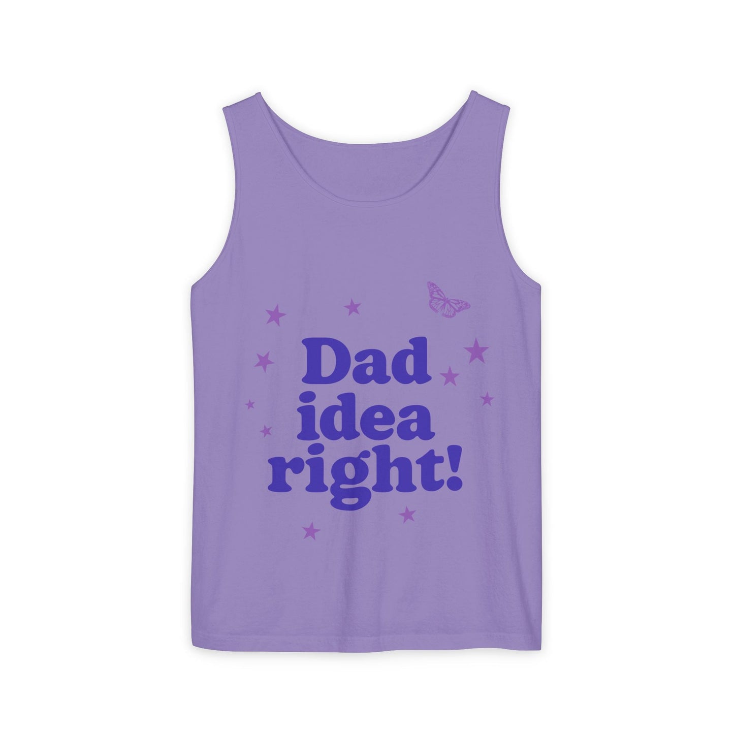 Dad Idea Right! Star & Butterfly-Dyed Tank Top Printify