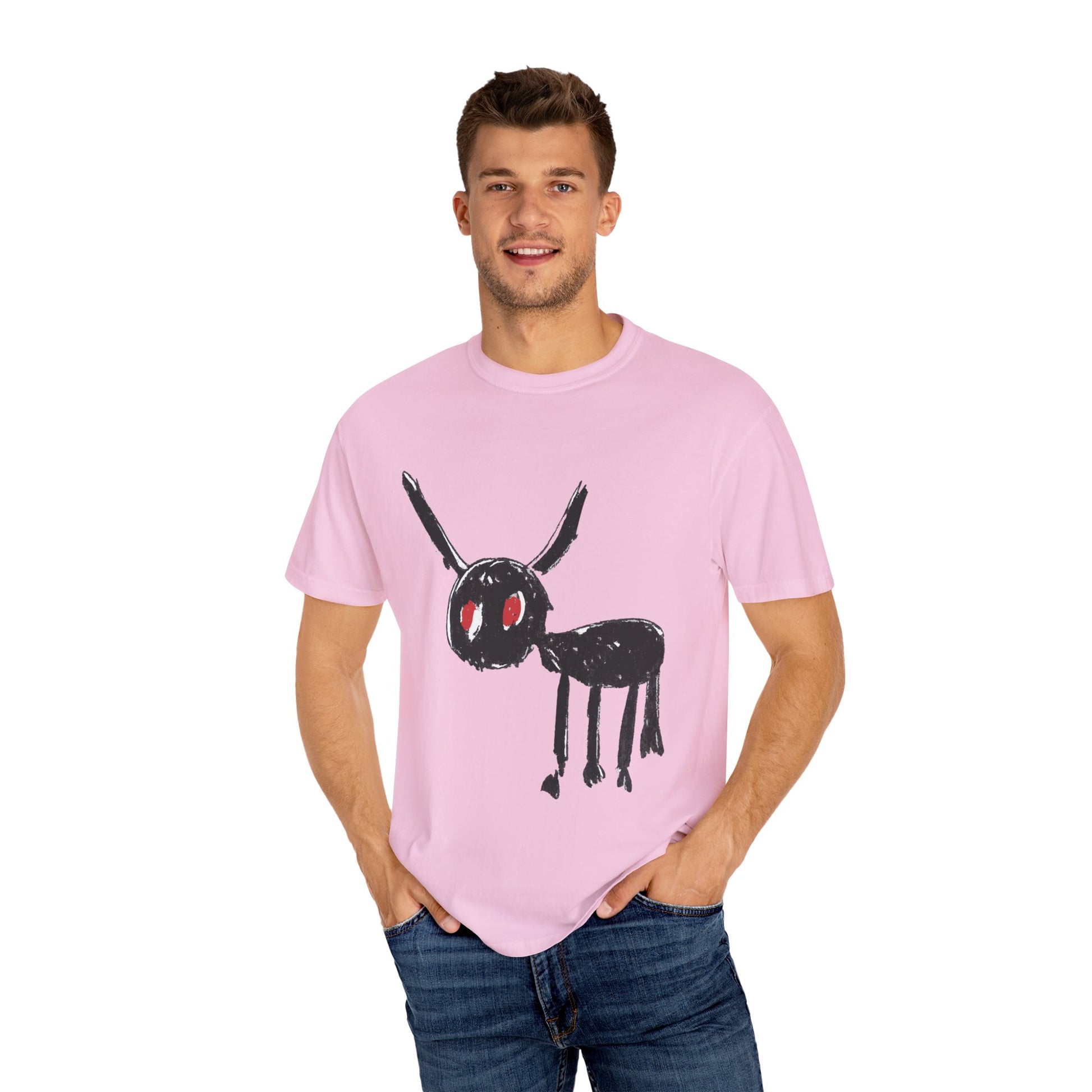 Demon Sketch Dyed Tshirt Printify