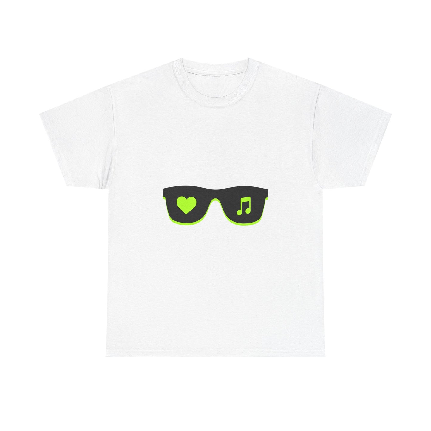 Neon Love Notes Unisex Heavy cotton tee Printify