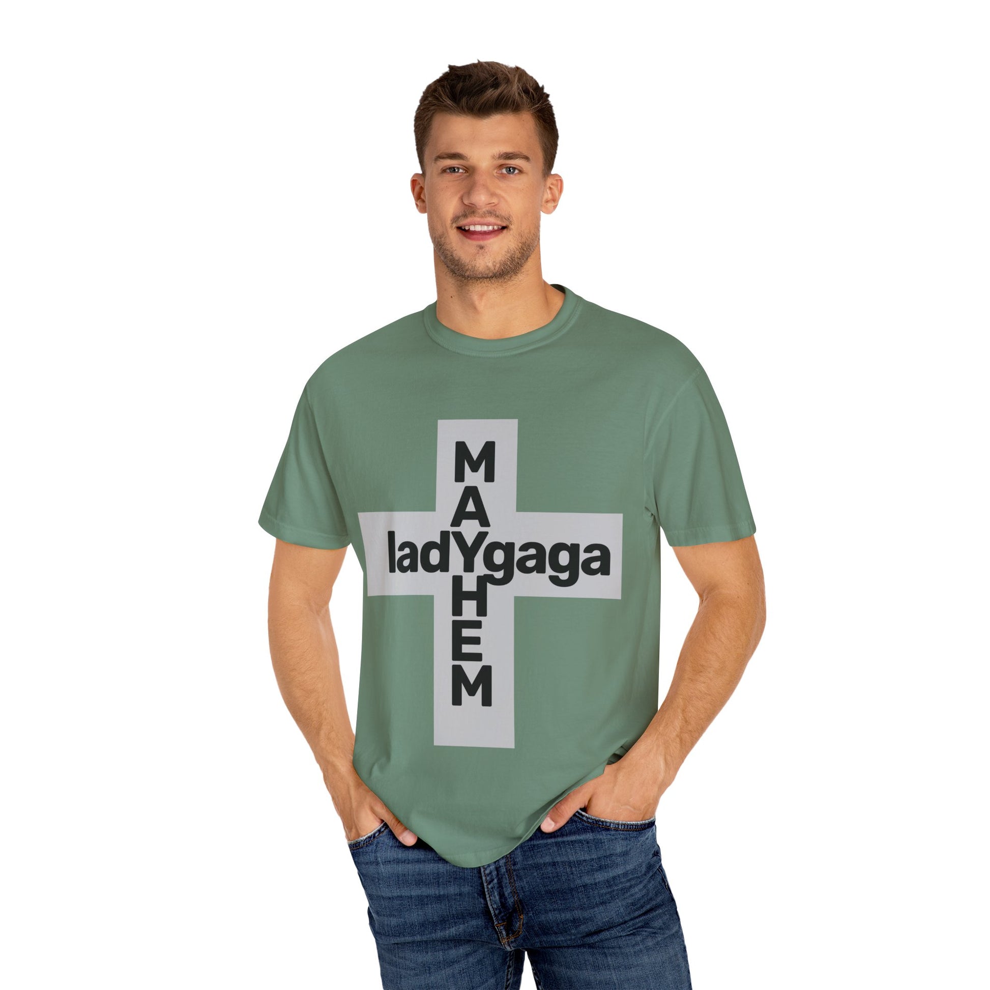 Lady Cross Mayhem-Unisex Dyed Tshirt Printify