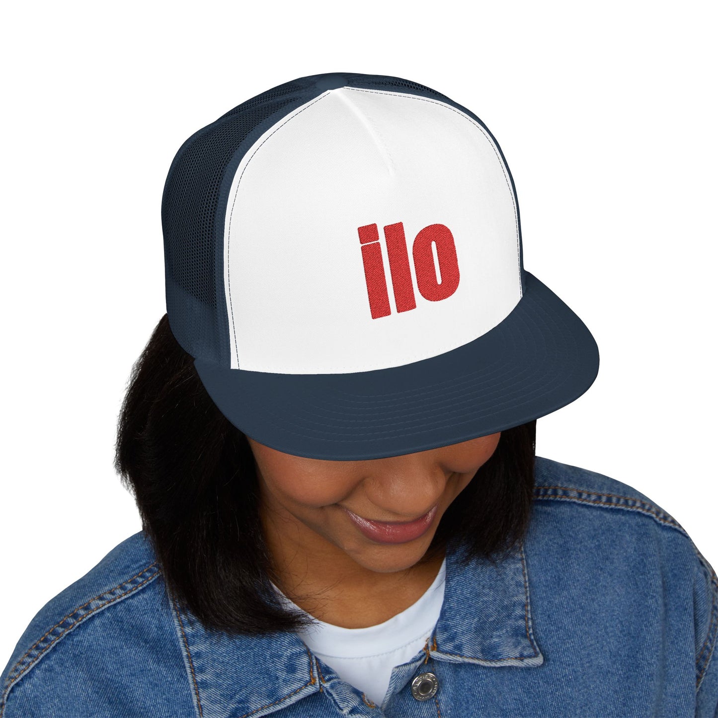 Billie Eilish Inspired Trucker Cap – Bold Red Block Edition Printify