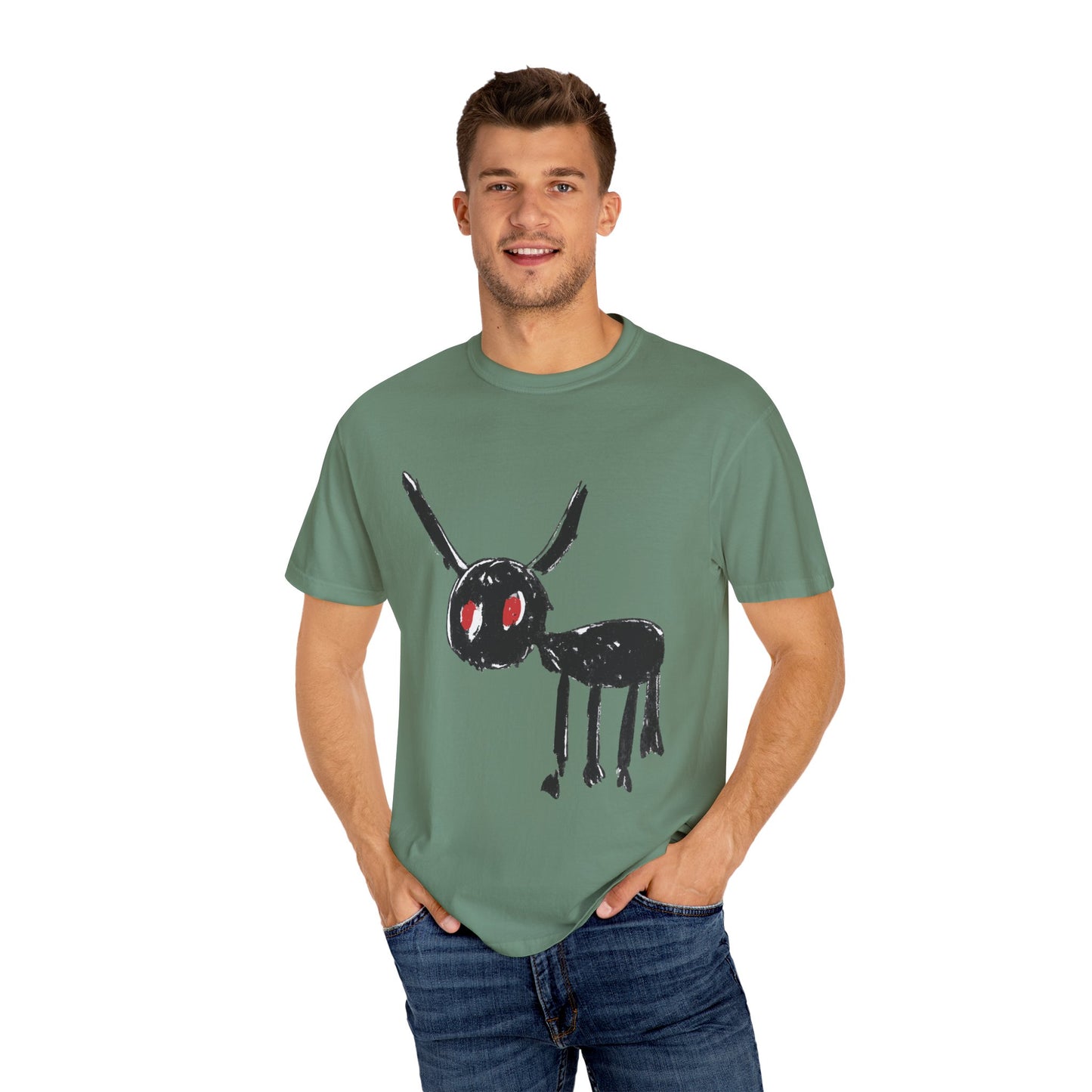 Demon Sketch Dyed Tshirt Printify
