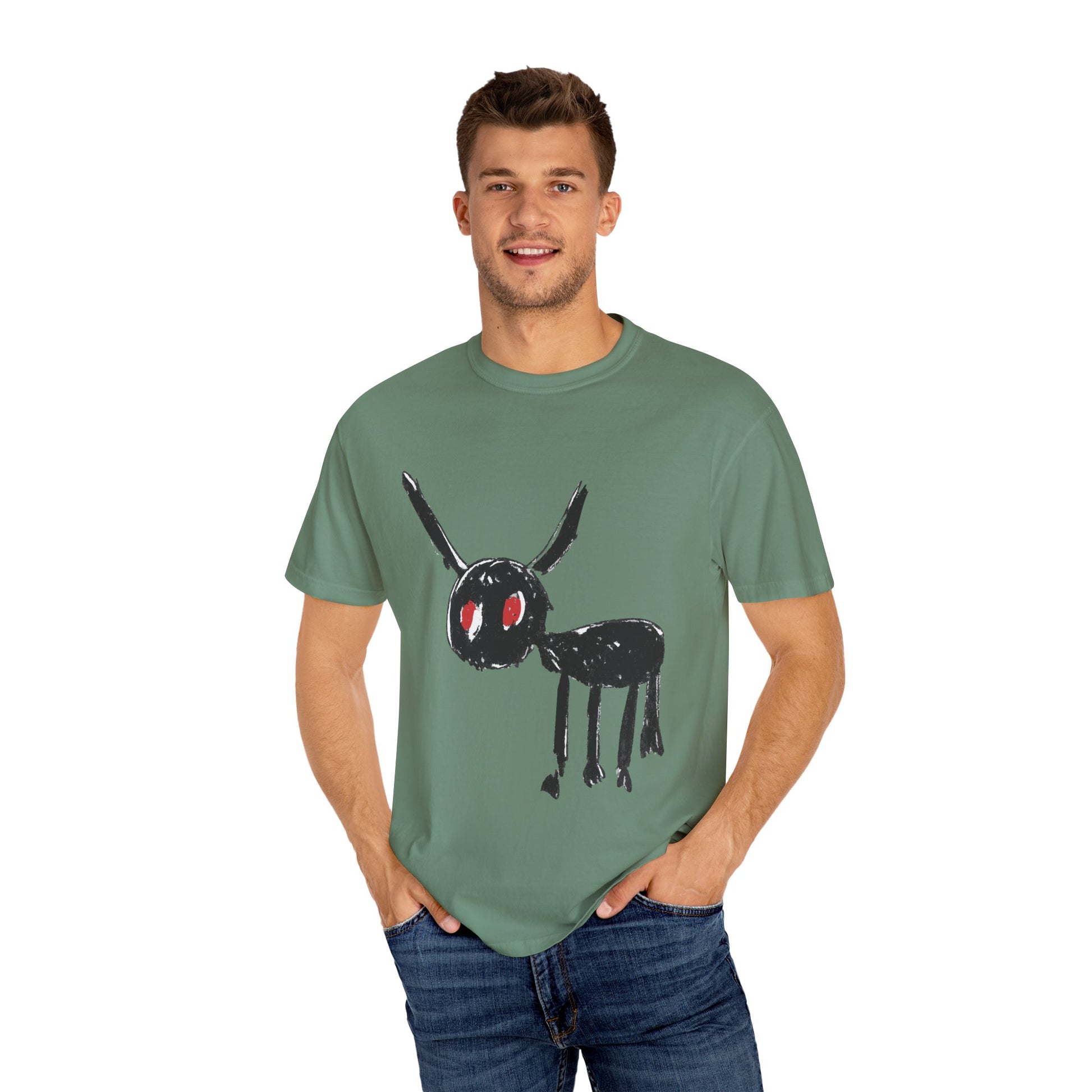 Demon Sketch Dyed Tshirt Printify