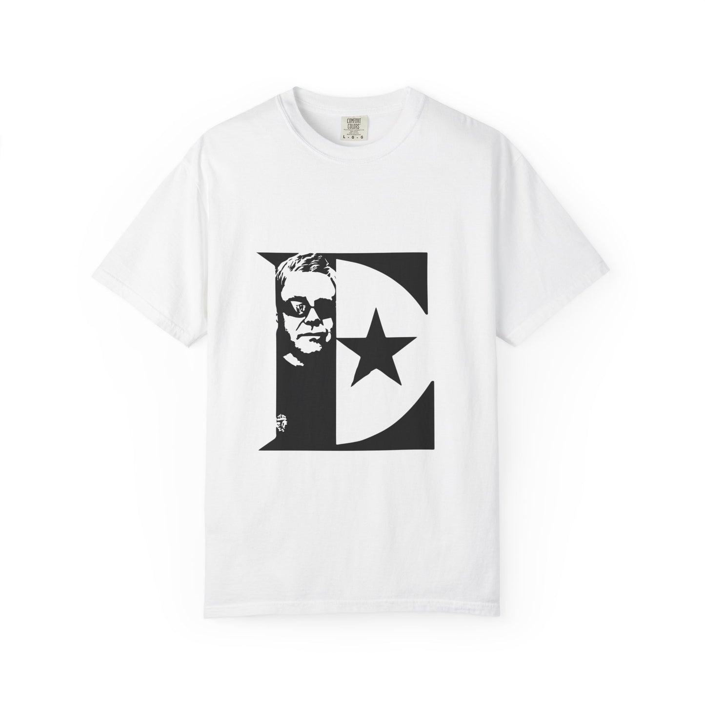 Black & White Portrait Unisex Garment-Dyed T-shirt - snazzymerch