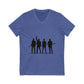 Retro Rock Vibes Unisex Jersey Short Sleeve V-Neck Tee - snazzymerch