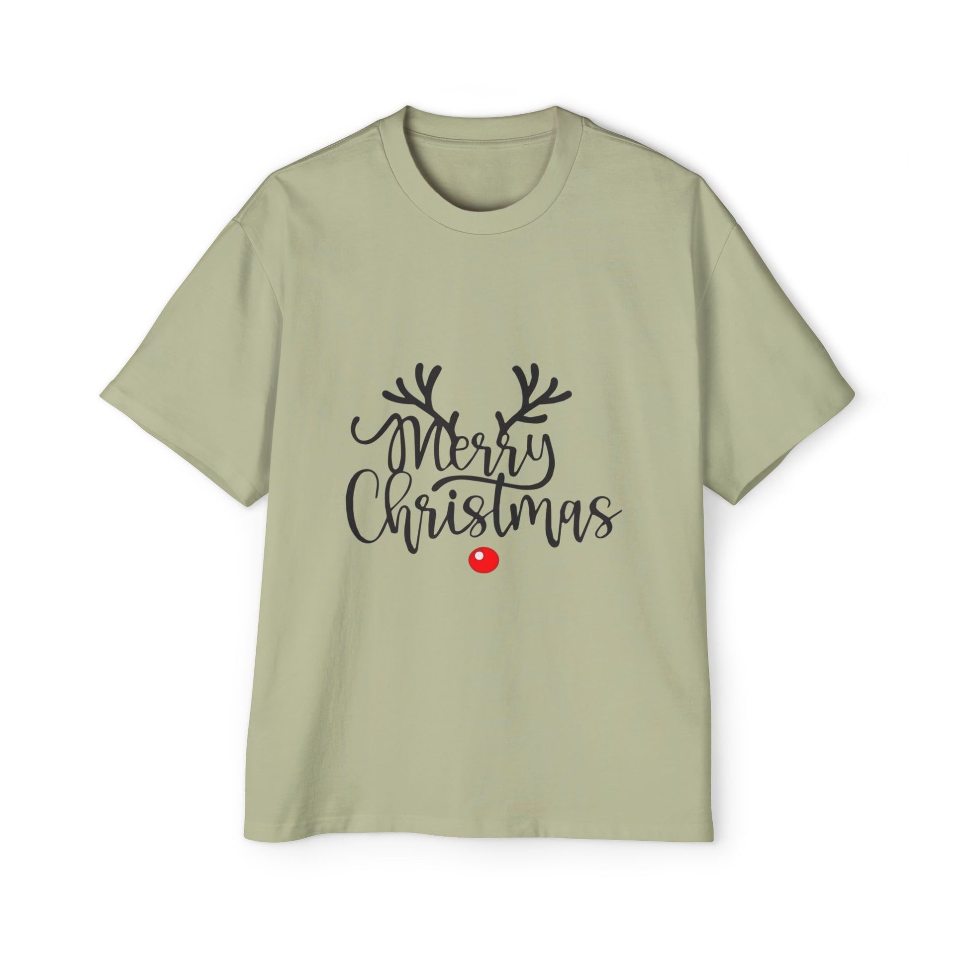 Merry Christmas Reindeer Oversized Unisex T-Shirt – Holiday Edition Printify