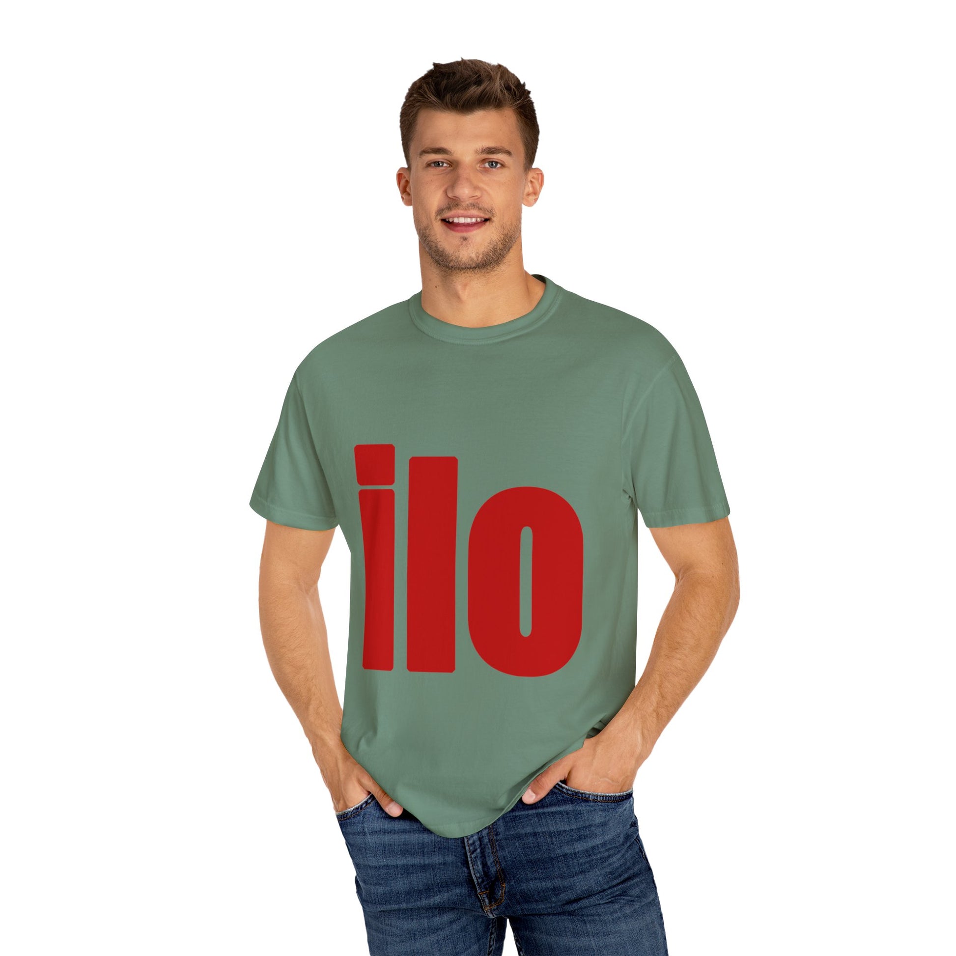 Billie Eilish Inspired Dyed T-shirt – Bold Red Block Edition Printify