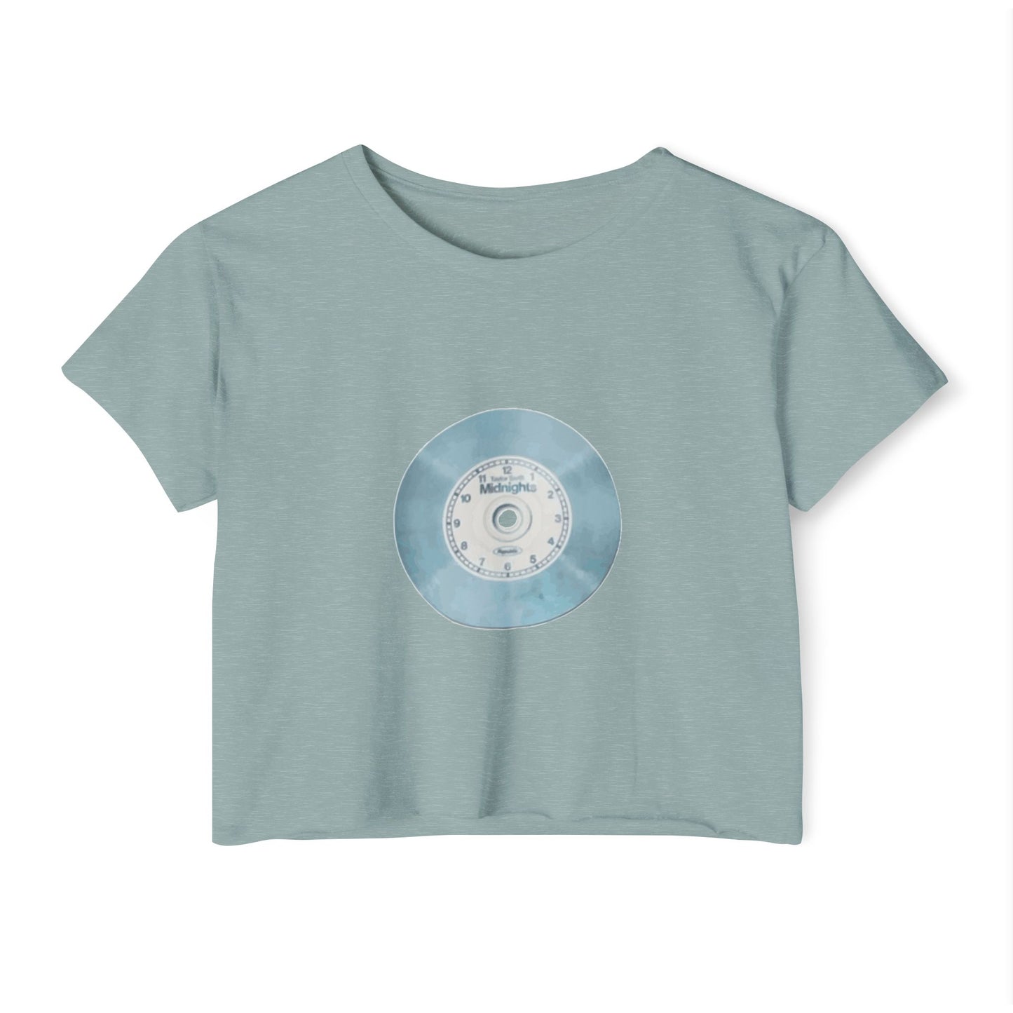 Midnight Vinyl Vibes Women's Festival Crop Top - snazzymerch