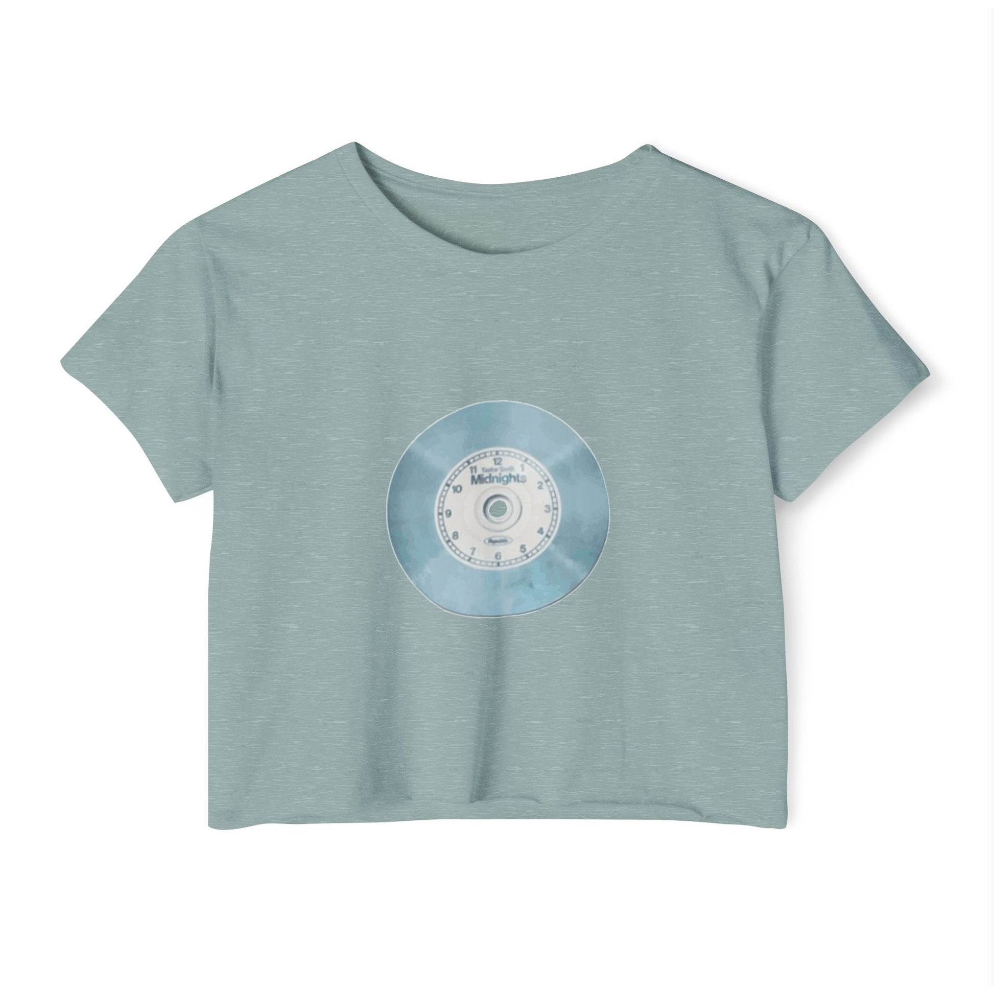 Midnight Vinyl Vibes Women's Festival Crop Top - snazzymerch