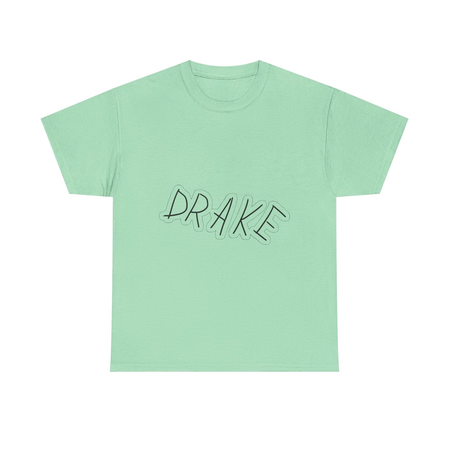 Dra-ke Graffiti Script Heavy Cotton Tee Printify