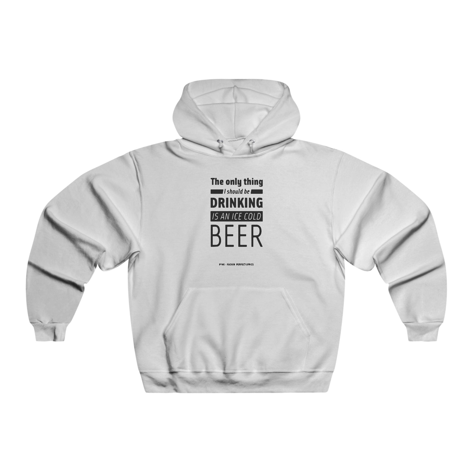 Pop Art Lips & Text Men's NUBLEND® Hooded Sweatshirt - snazzymerch