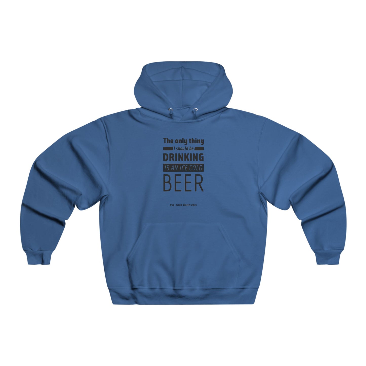Pop Art Lips & Text Men's NUBLEND® Hooded Sweatshirt - snazzymerch
