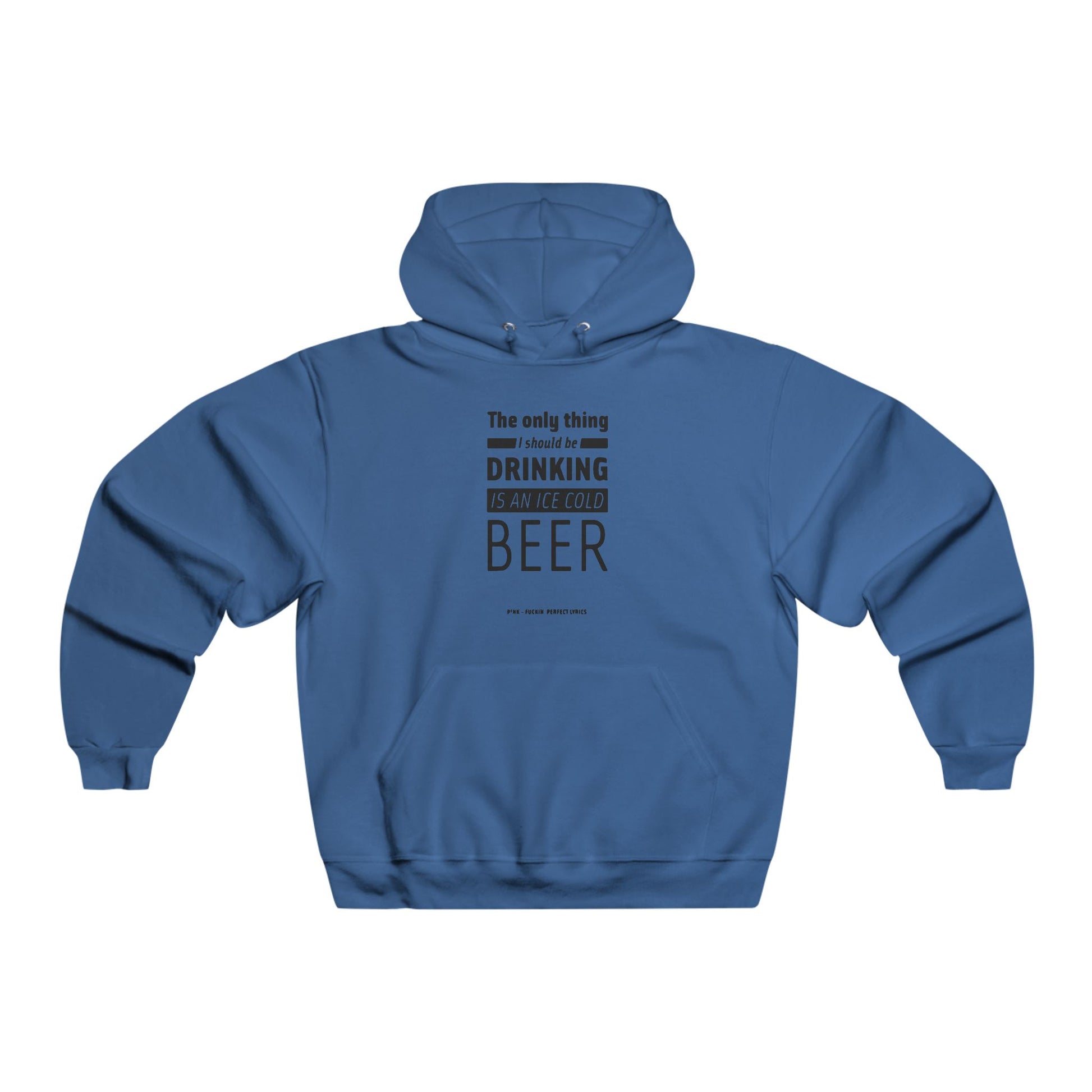 Pop Art Lips & Text Men's NUBLEND® Hooded Sweatshirt - snazzymerch
