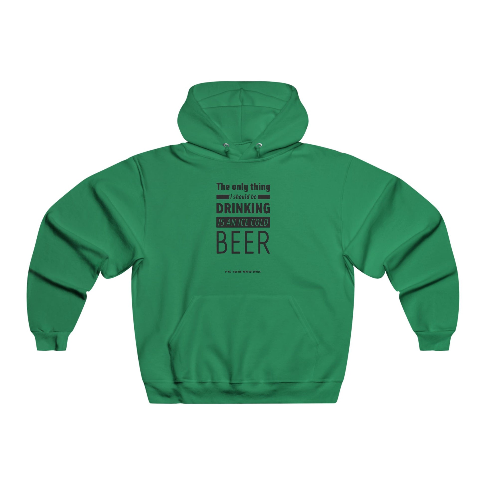 Pop Art Lips & Text Men's NUBLEND® Hooded Sweatshirt - snazzymerch