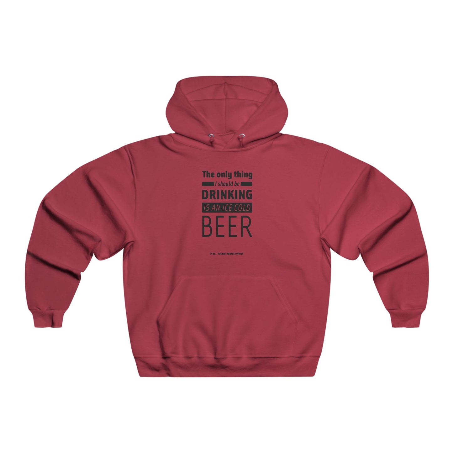 Pop Art Lips & Text Men's NUBLEND® Hooded Sweatshirt - snazzymerch