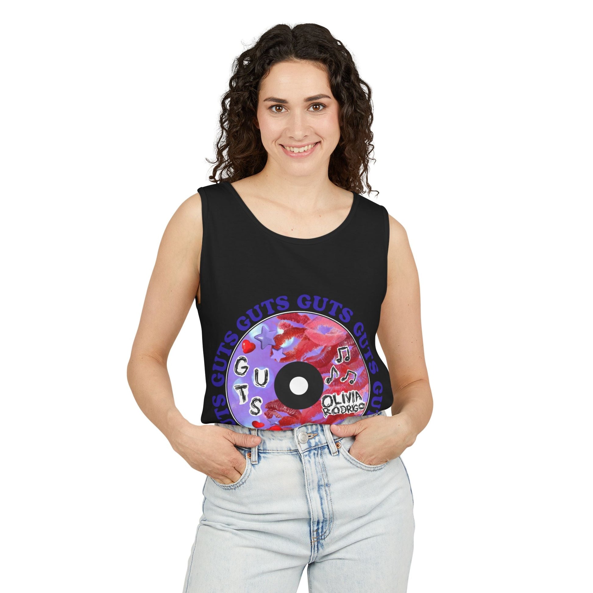 Guts Album Art CD-Dyed Tank Top Printify