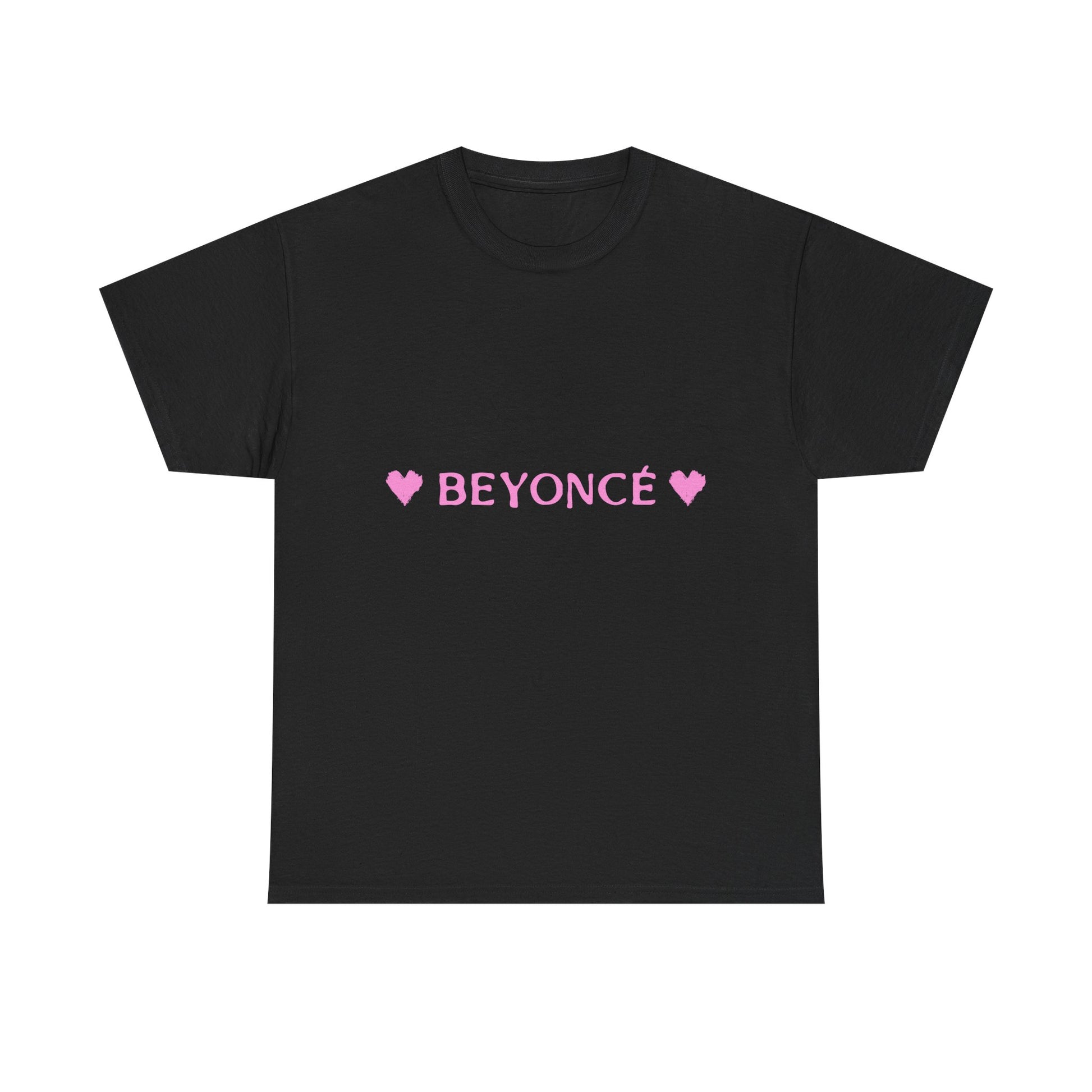 Pink Heart Bold Letter Unisex Heavy Cotton Tee - snazzymerch