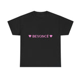 Pink Heart Bold Letter Unisex Heavy Cotton Tee - snazzymerch