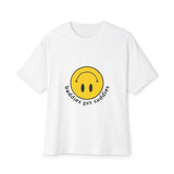 Yellow Smiley Unisex Oversized Boxy Tee - snazzymerch