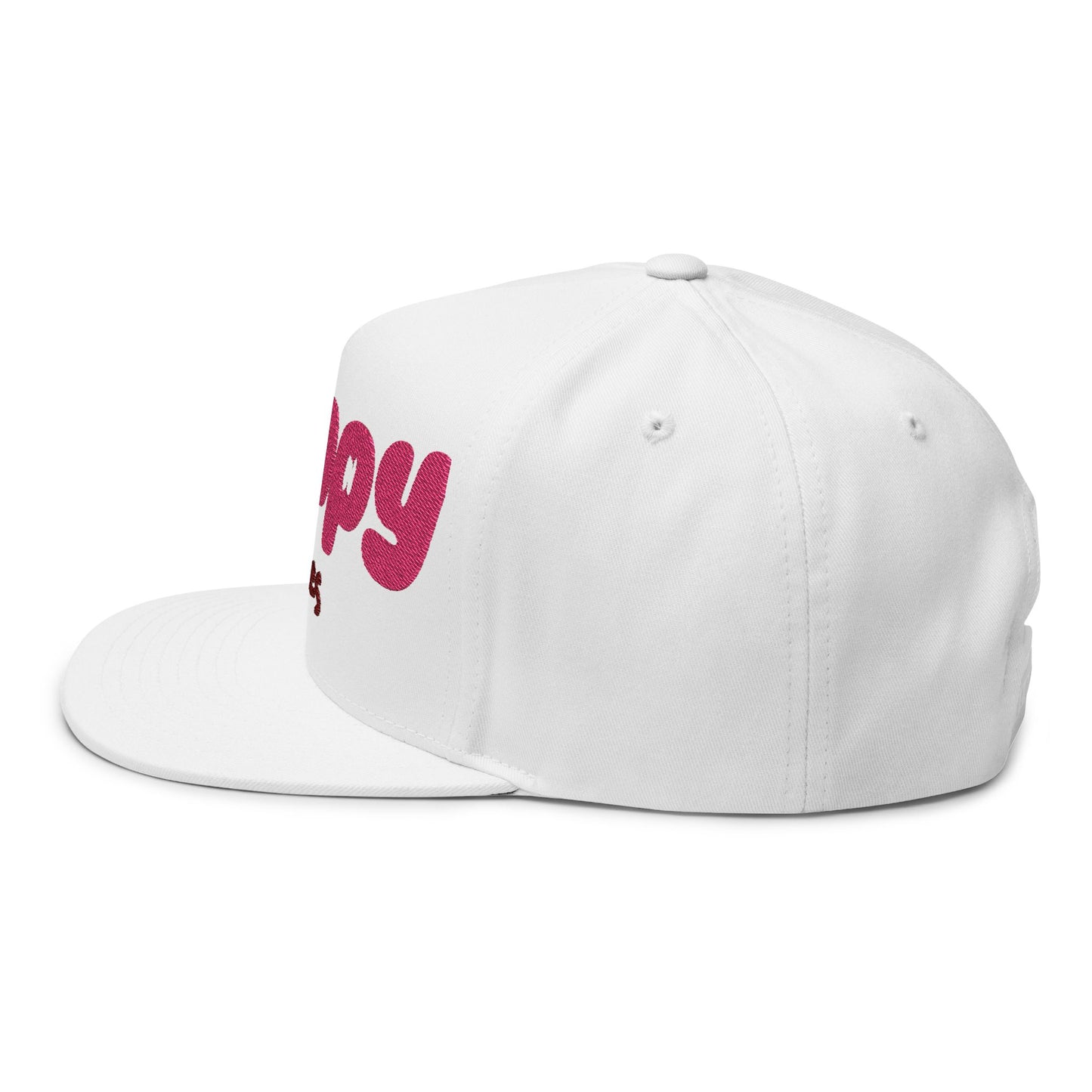 Happy Times Gradient Flat Bill Cap (Embroidery) - snazzymerch