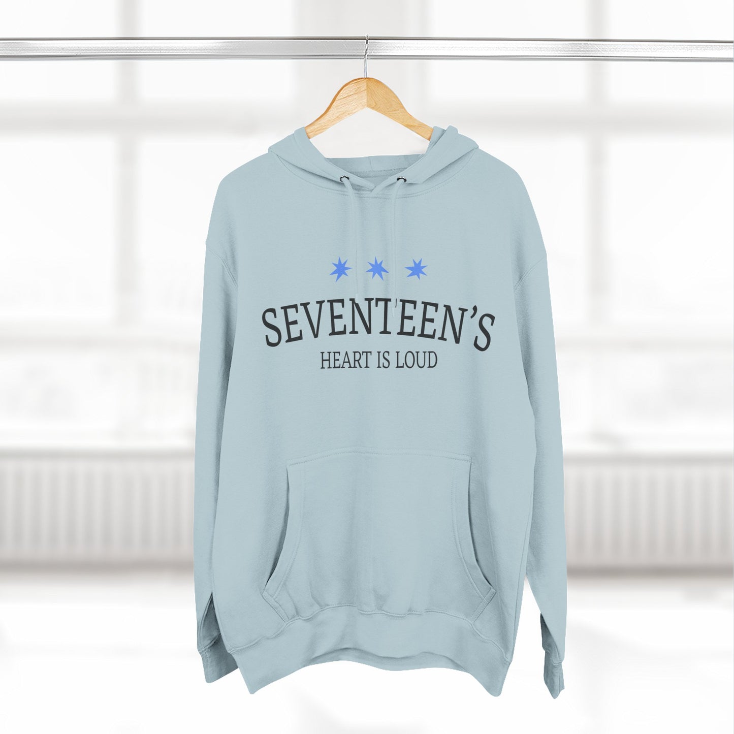 Blue Star Cluster Three-Panel Fleece Hoodie - snazzymerch