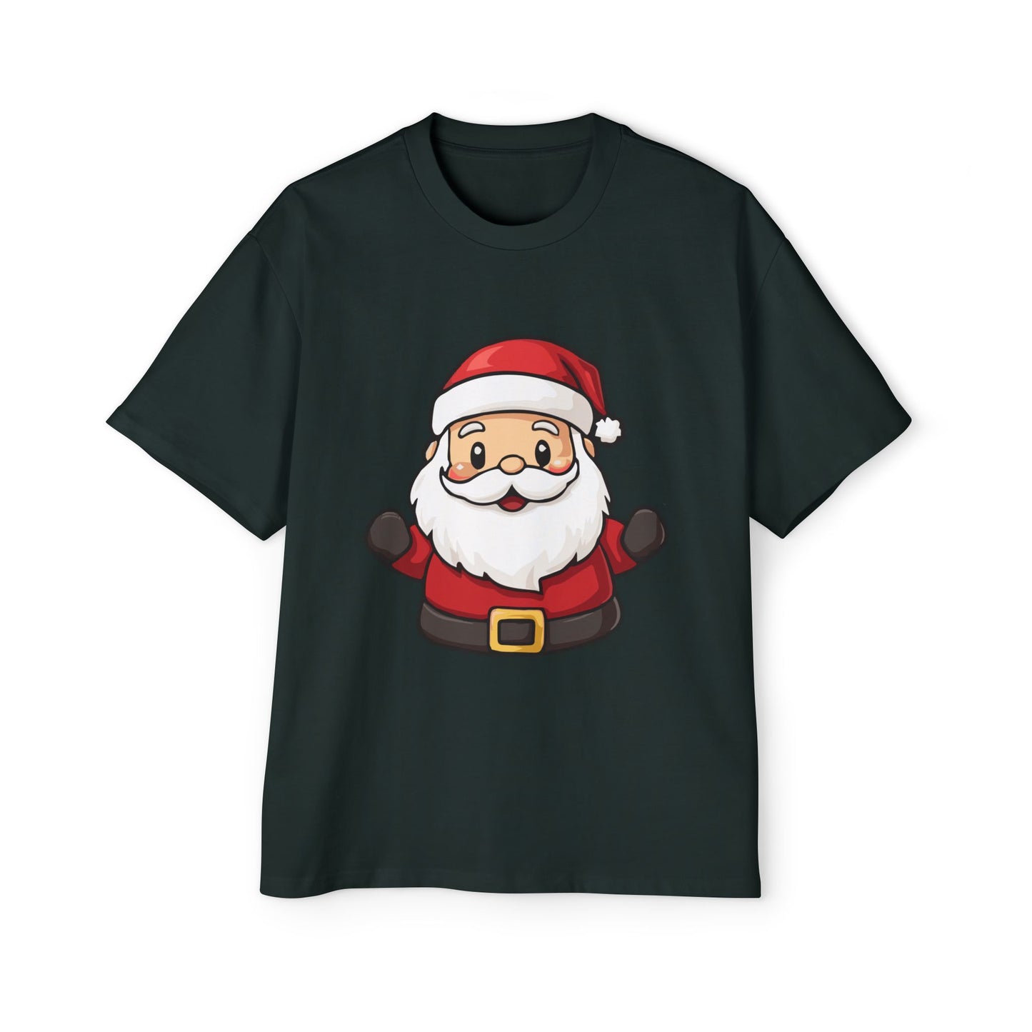 Cute Santa Claus Oversized Tee – Festive Christmas Cartoon T-Shirt Printify