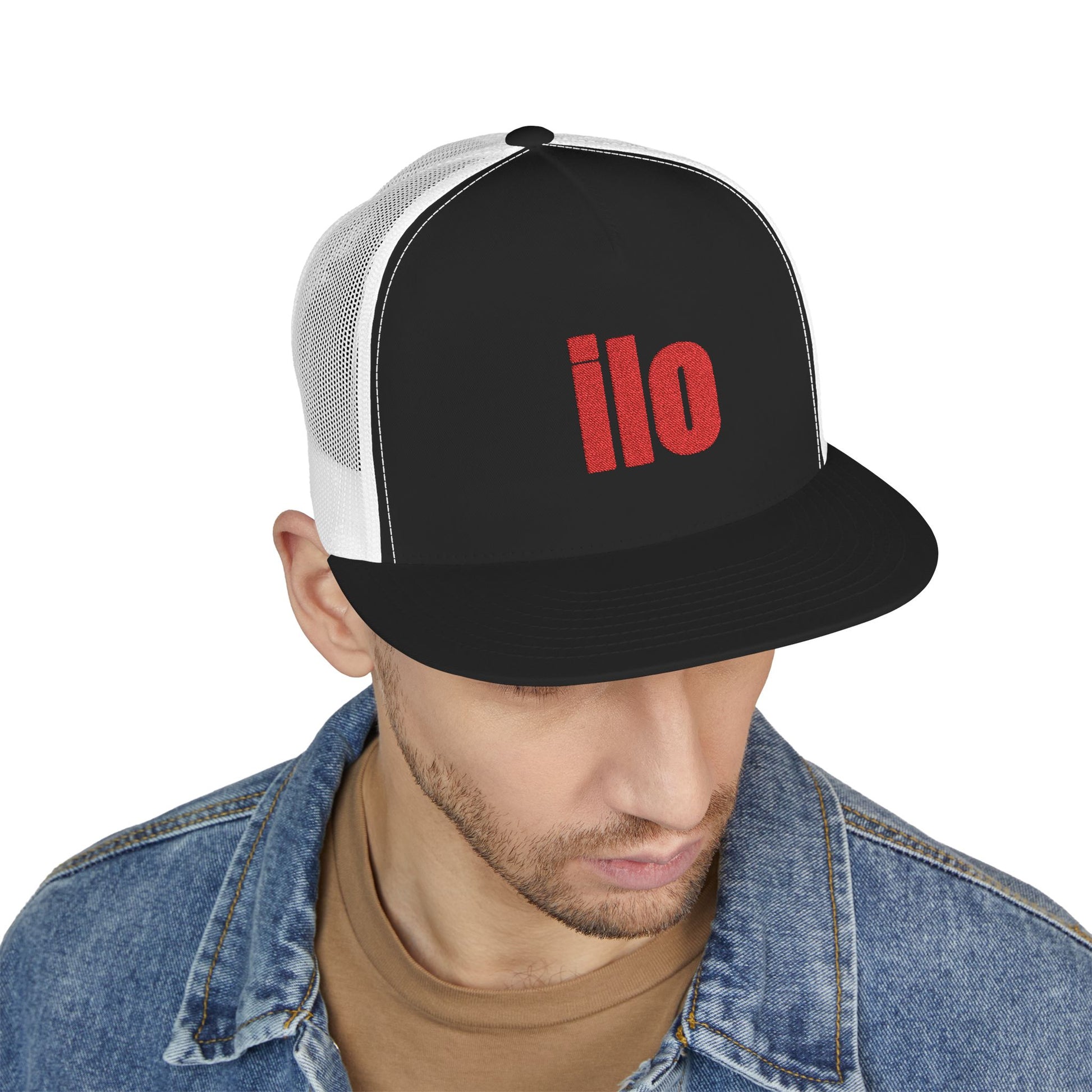 Billie Eilish Inspired Trucker Cap – Bold Red Block Edition Printify