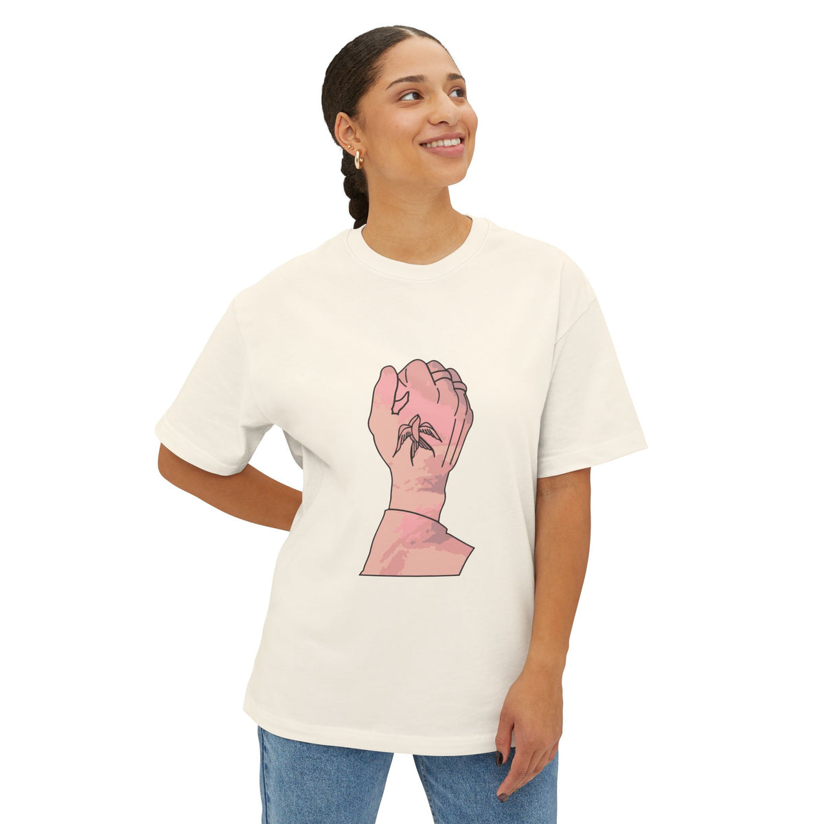 Ink in Motion Unisex Oversized Boxy Tee Printify