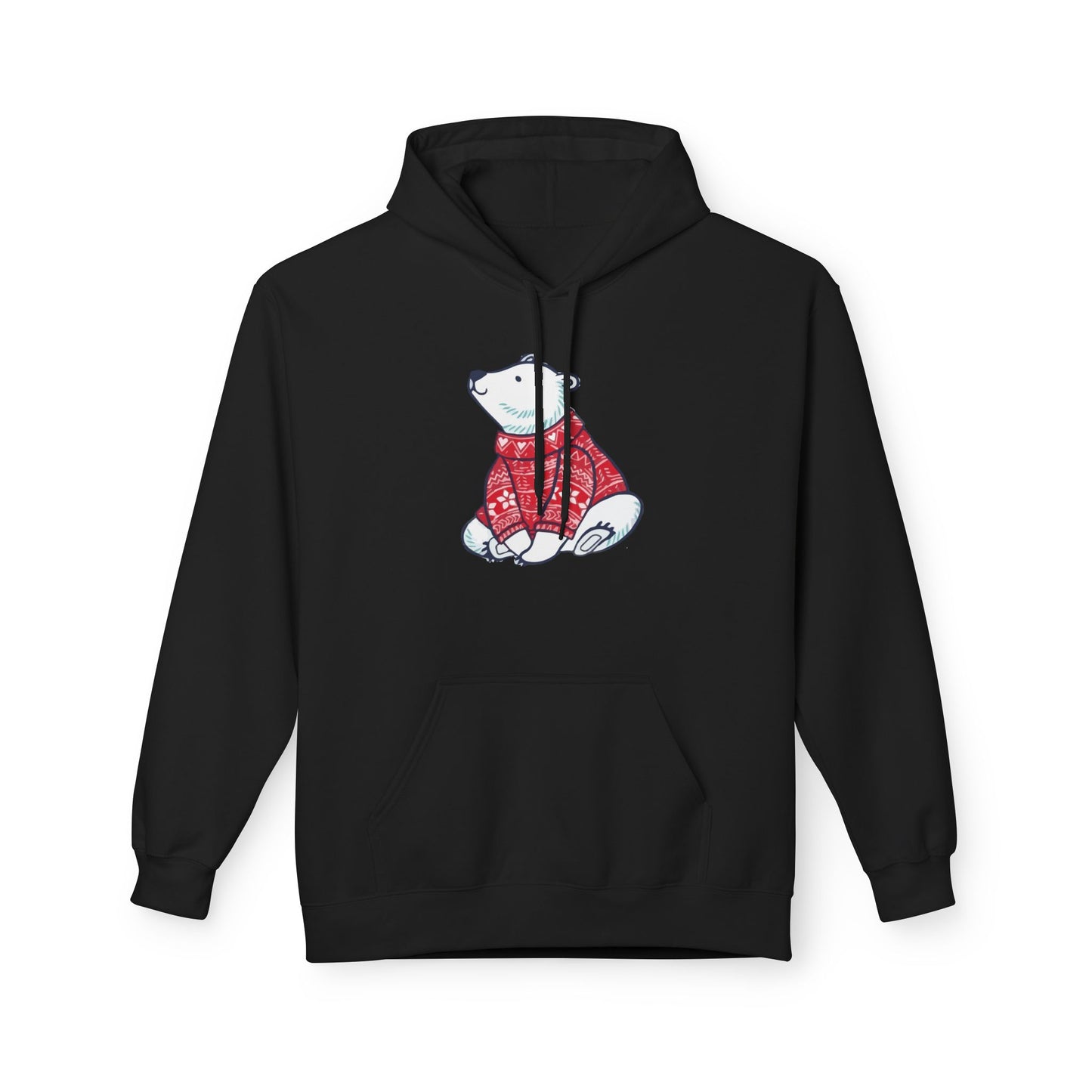 Cozy Polar Bear Christmas Hoodie – Holiday Edition Printify